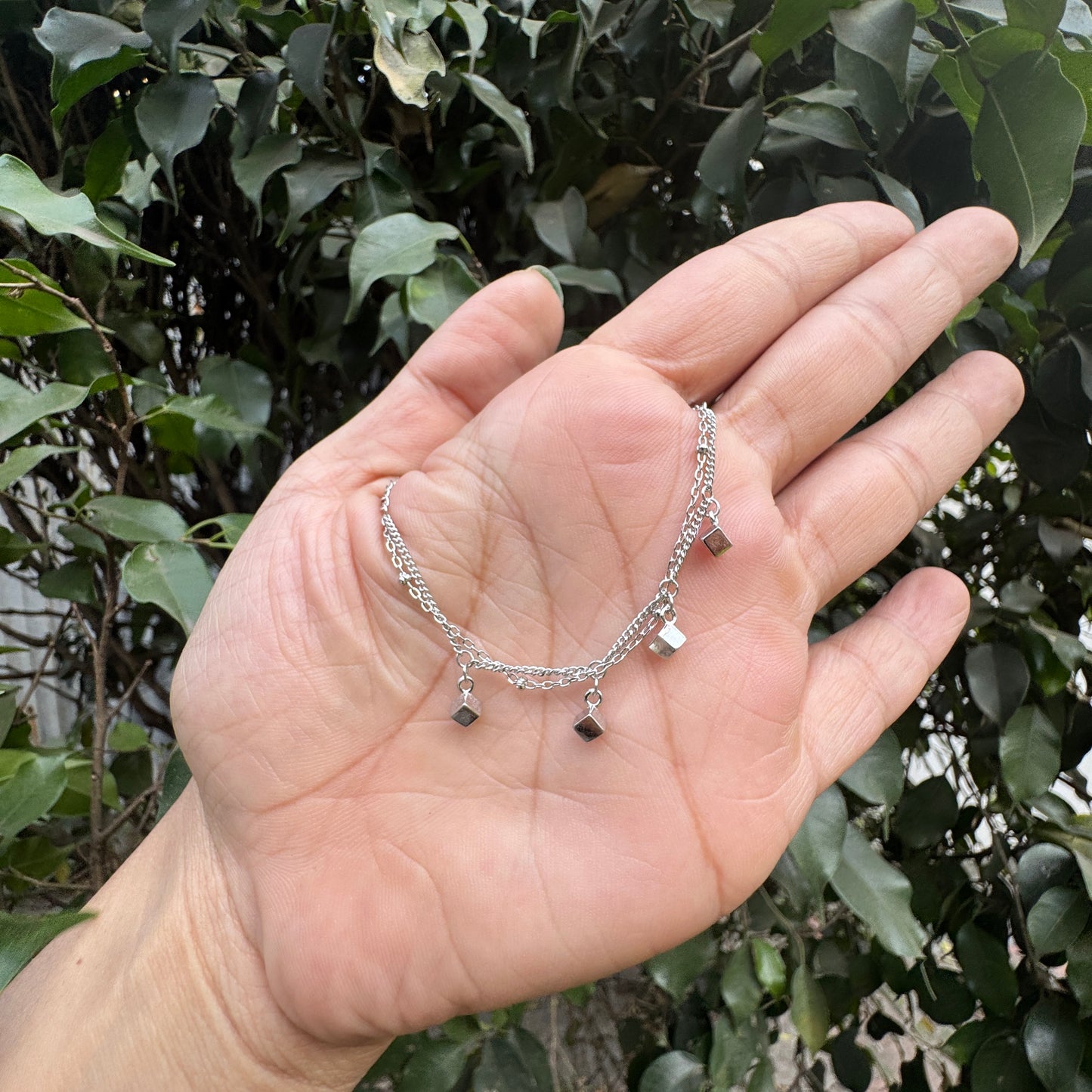 Silver Darling Cubes Baby Bracelet