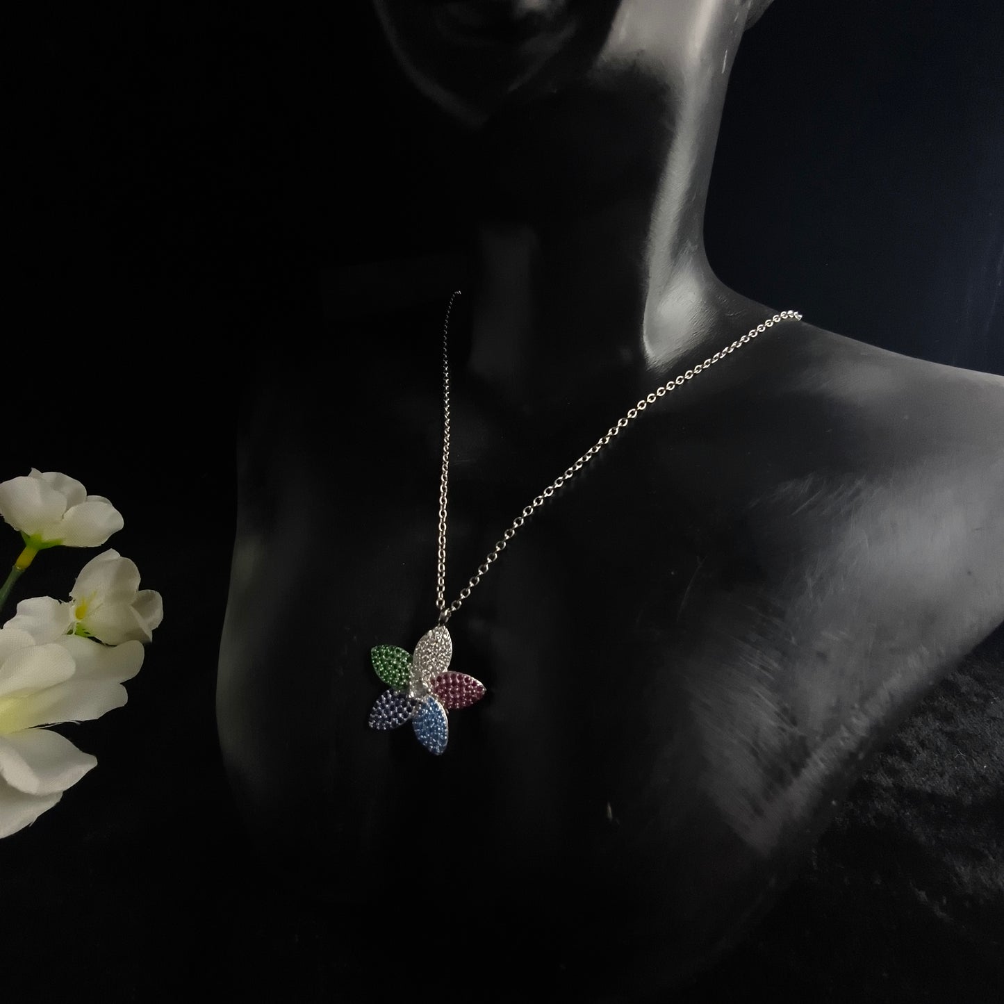 Silver Flower Necklace