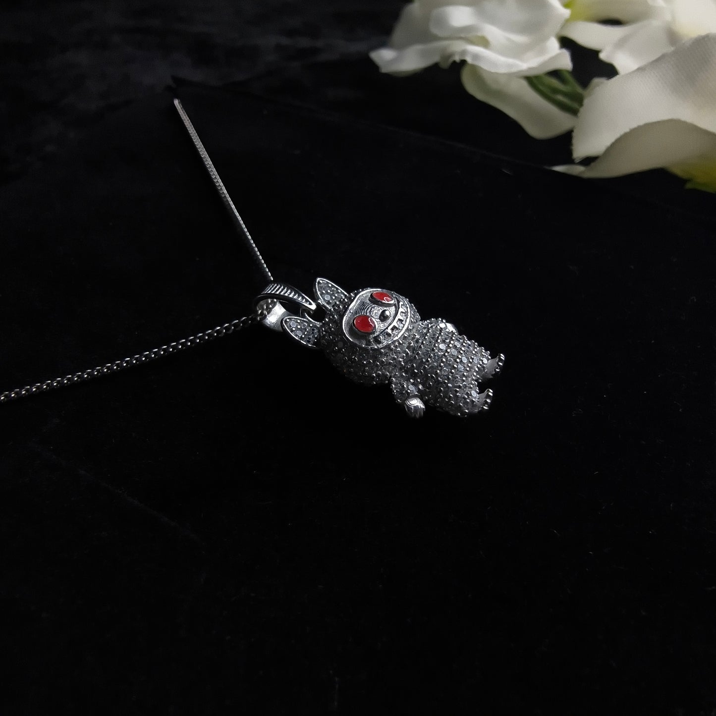 Silver Labubu Necklace