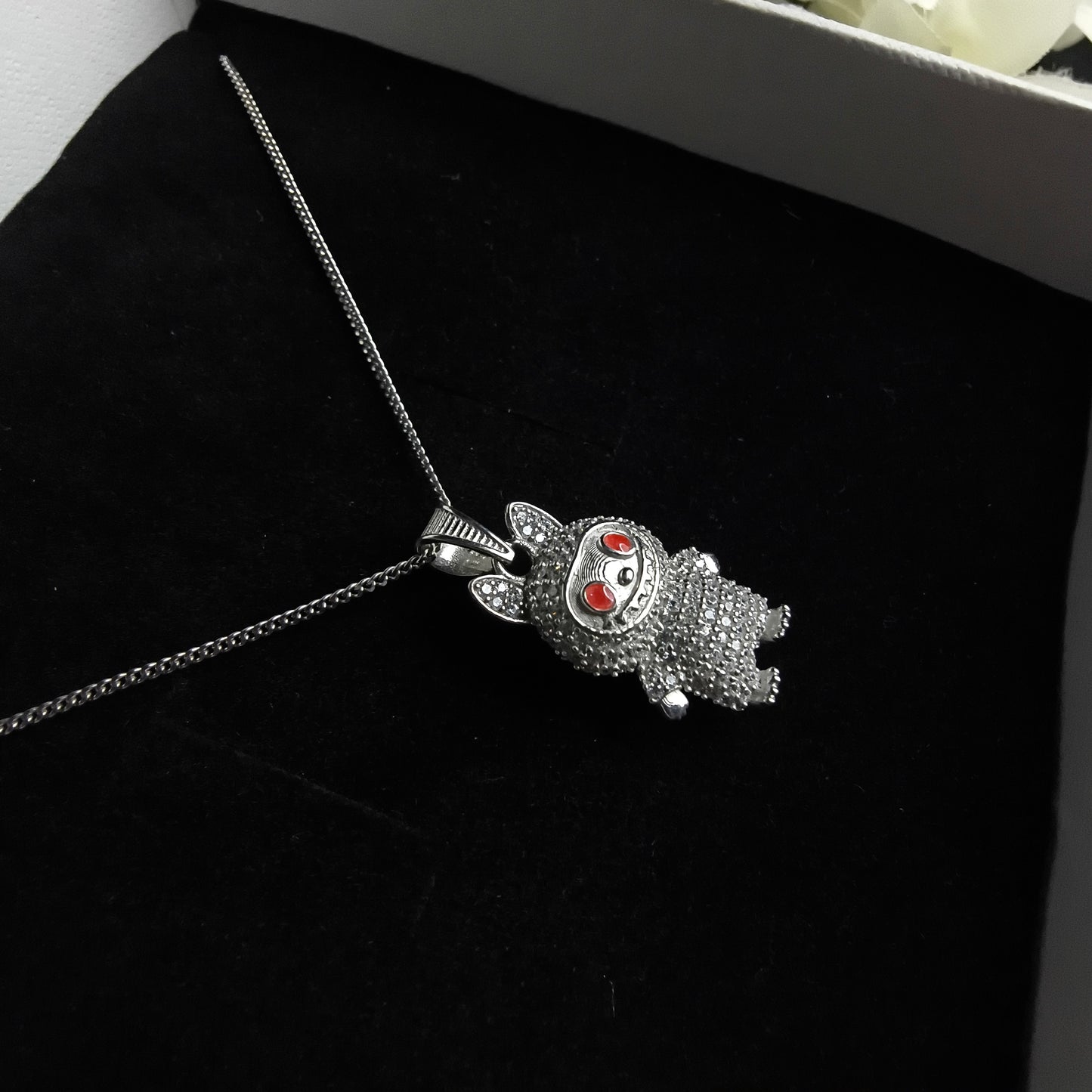 Silver Labubu Necklace