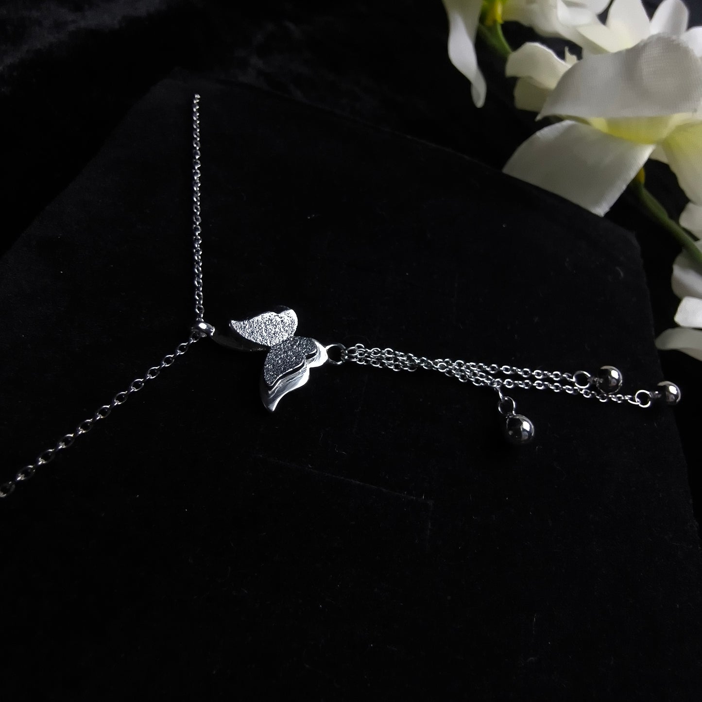 Silver Butterfly Effect Necklace
