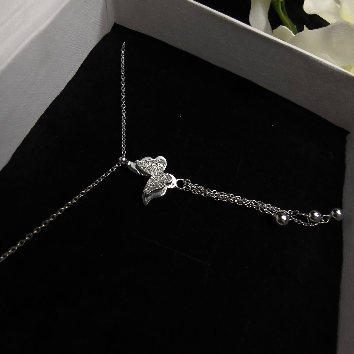 Silver Butterfly Effect Necklace