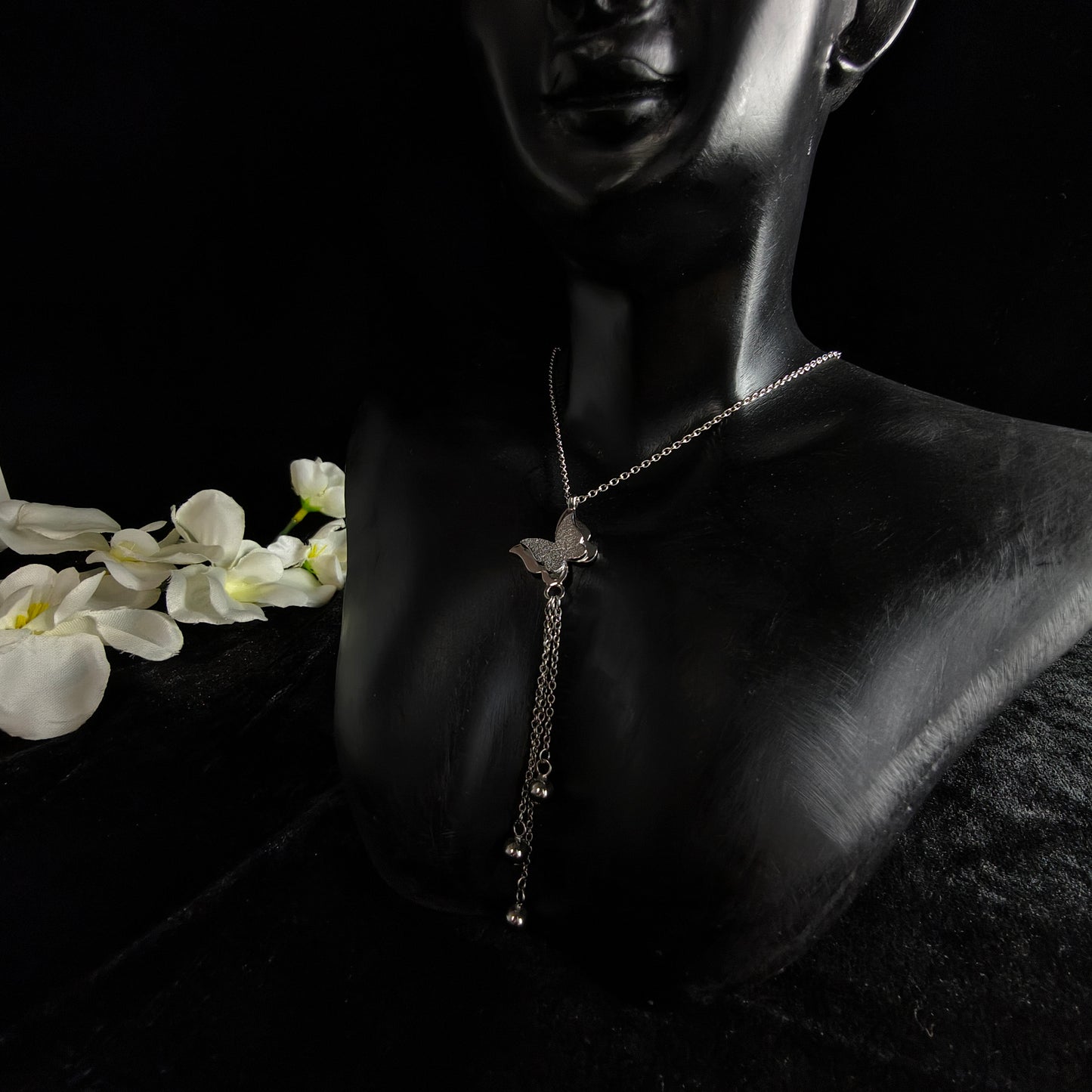 Silver Butterfly Effect Necklace