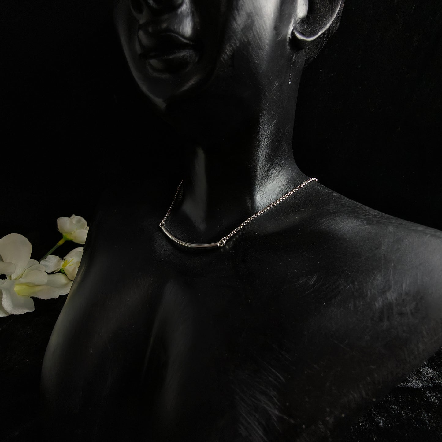Silver Arc Necklace