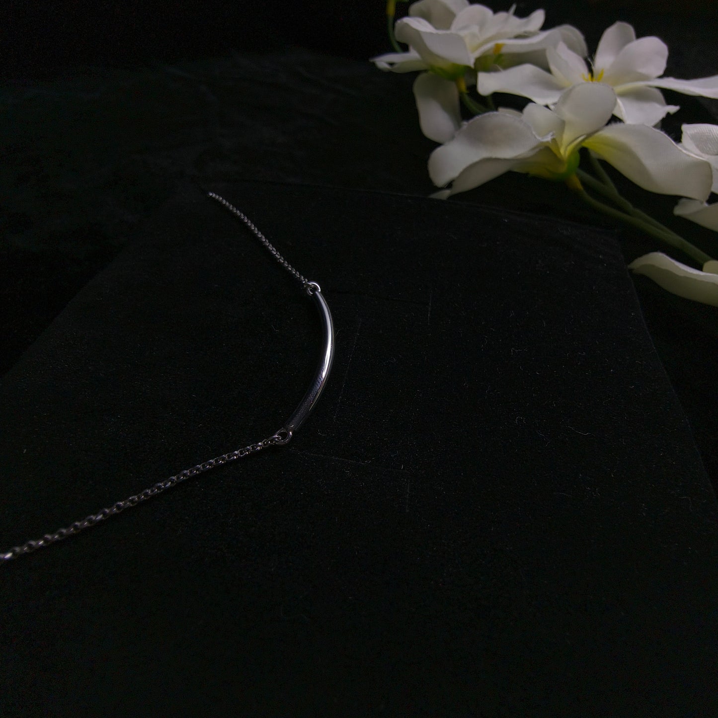 Silver Arc Necklace