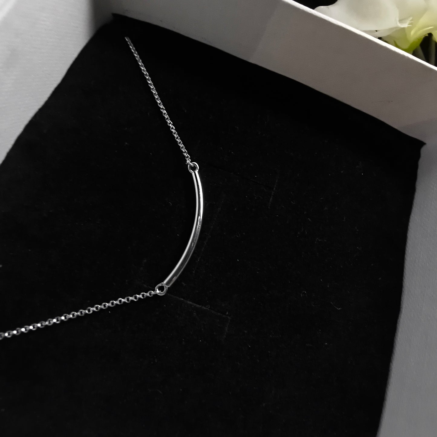 Silver Arc Necklace
