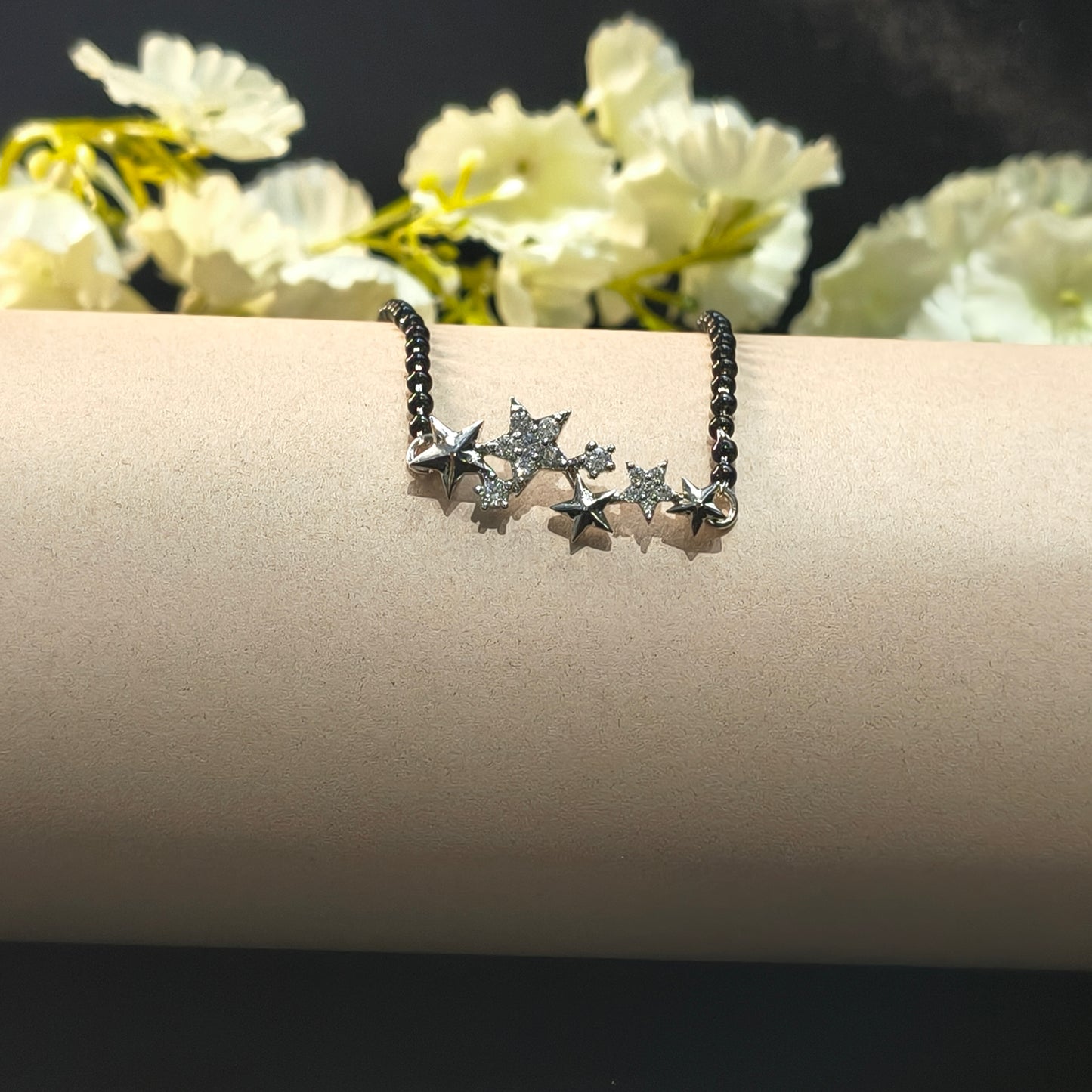 Silver Stars Pendant Mangalsutra