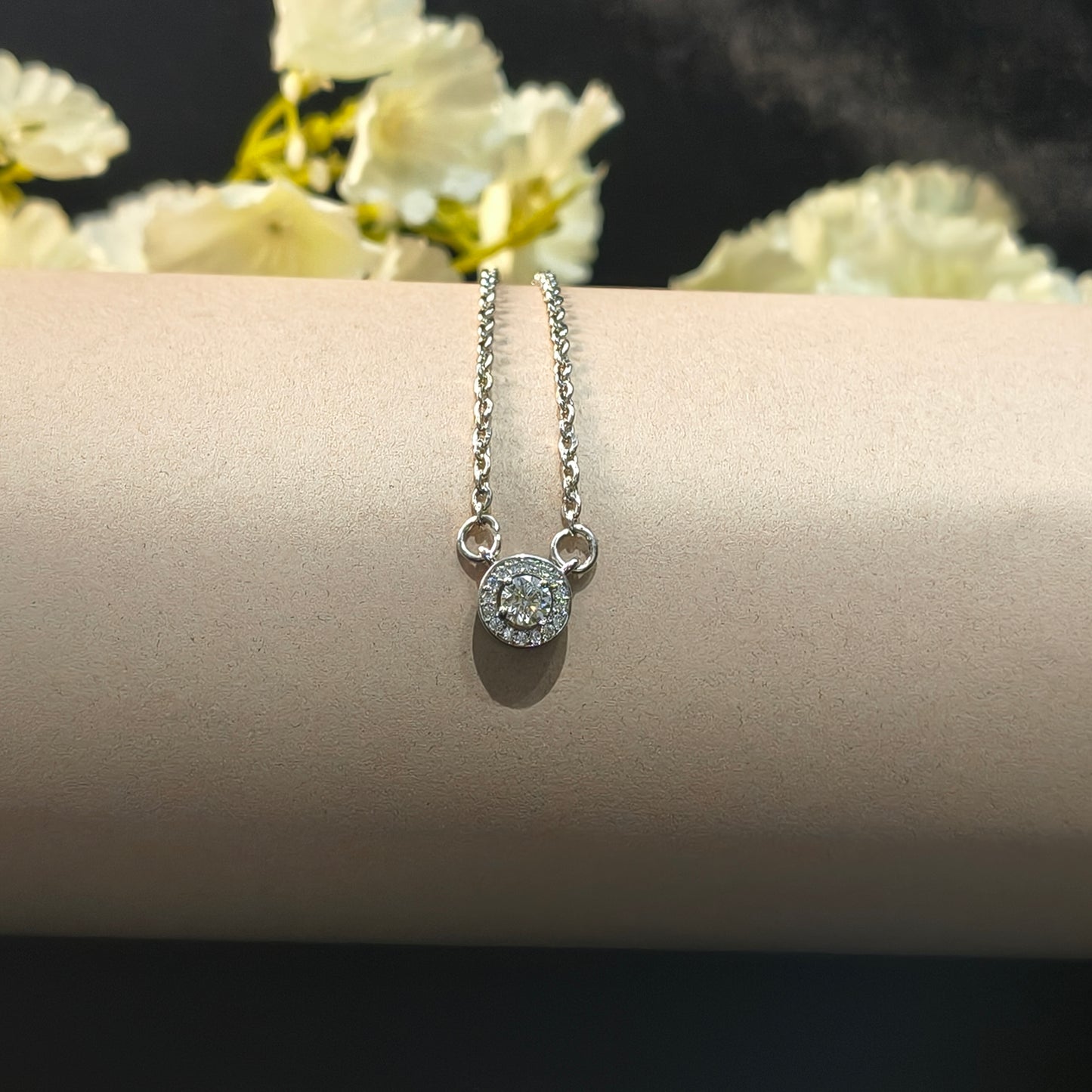 Silver White Stone With Chain Mangalsutra