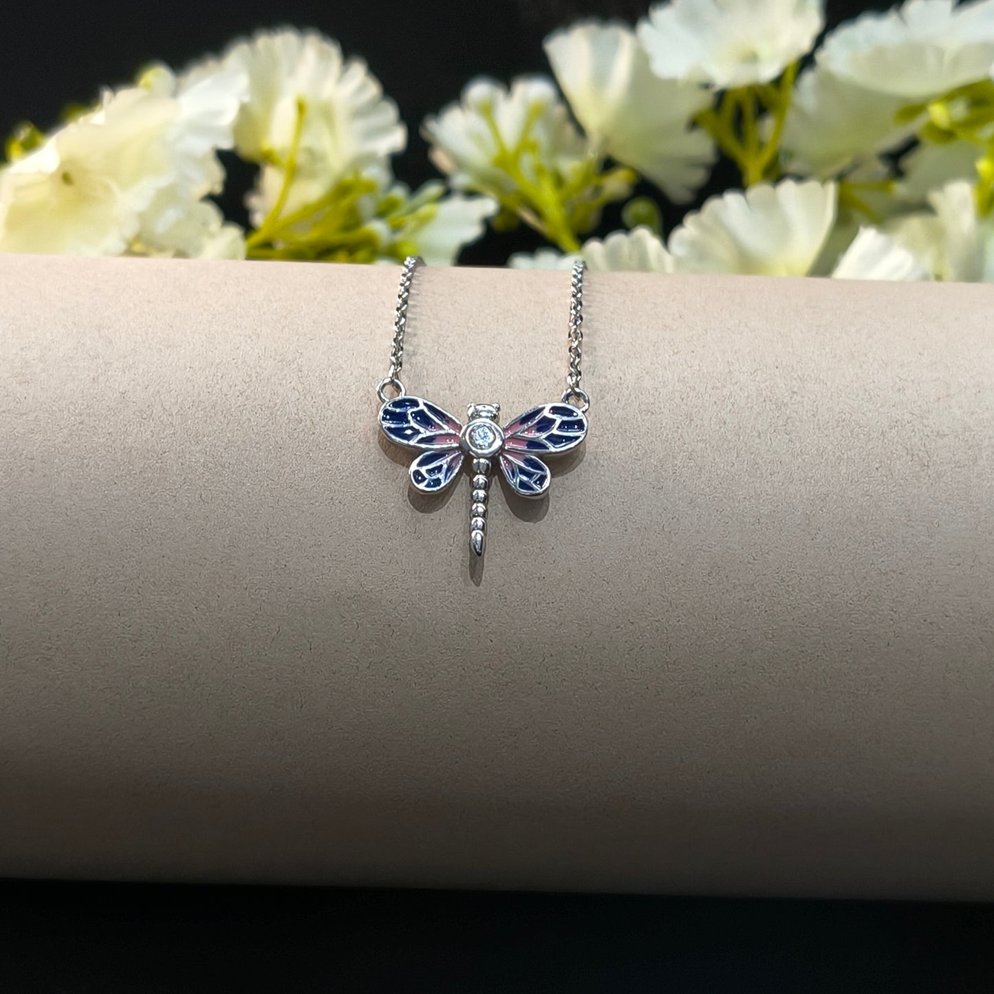 Silver Dragonfly Pendant