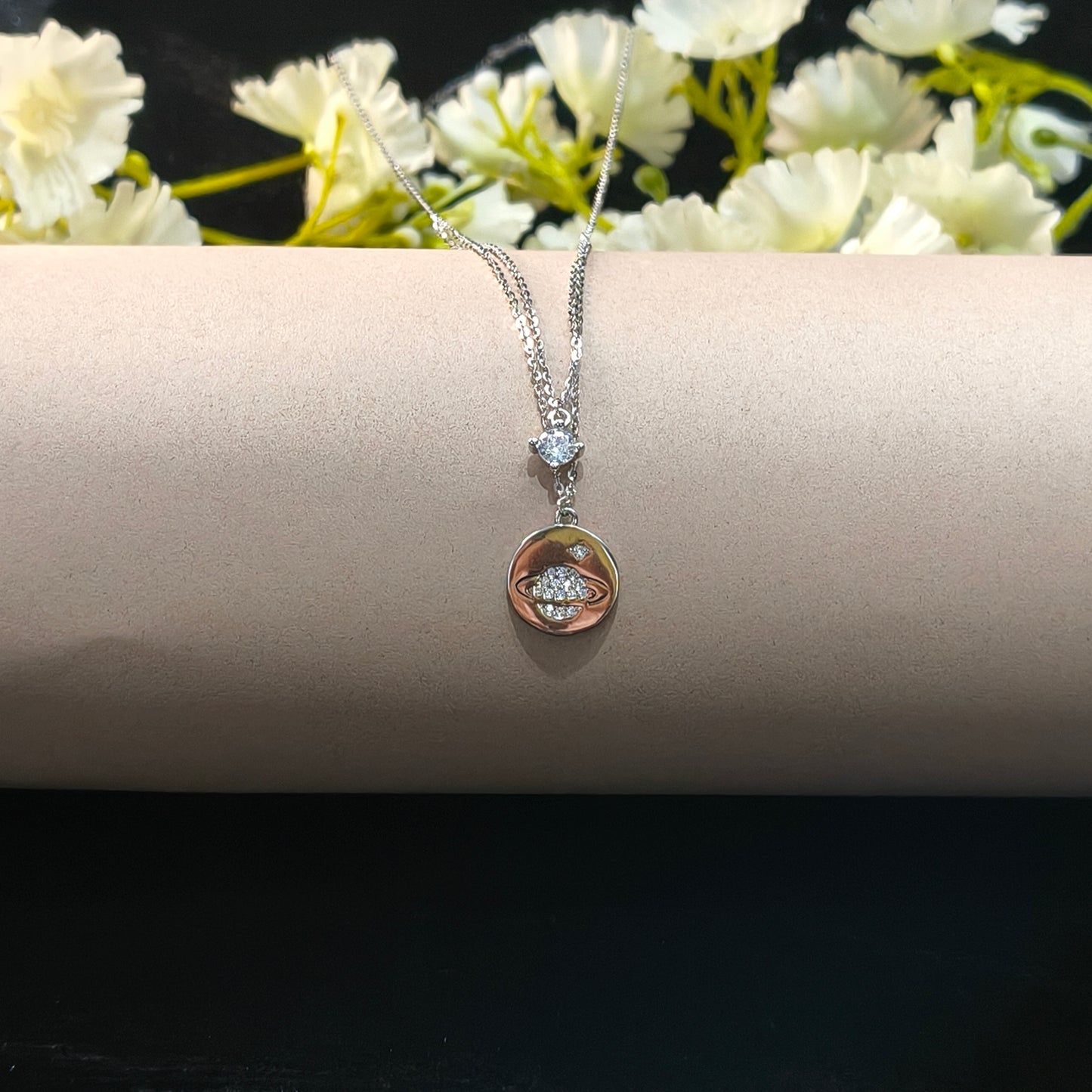 Silver Cosmic Orbit Pendant