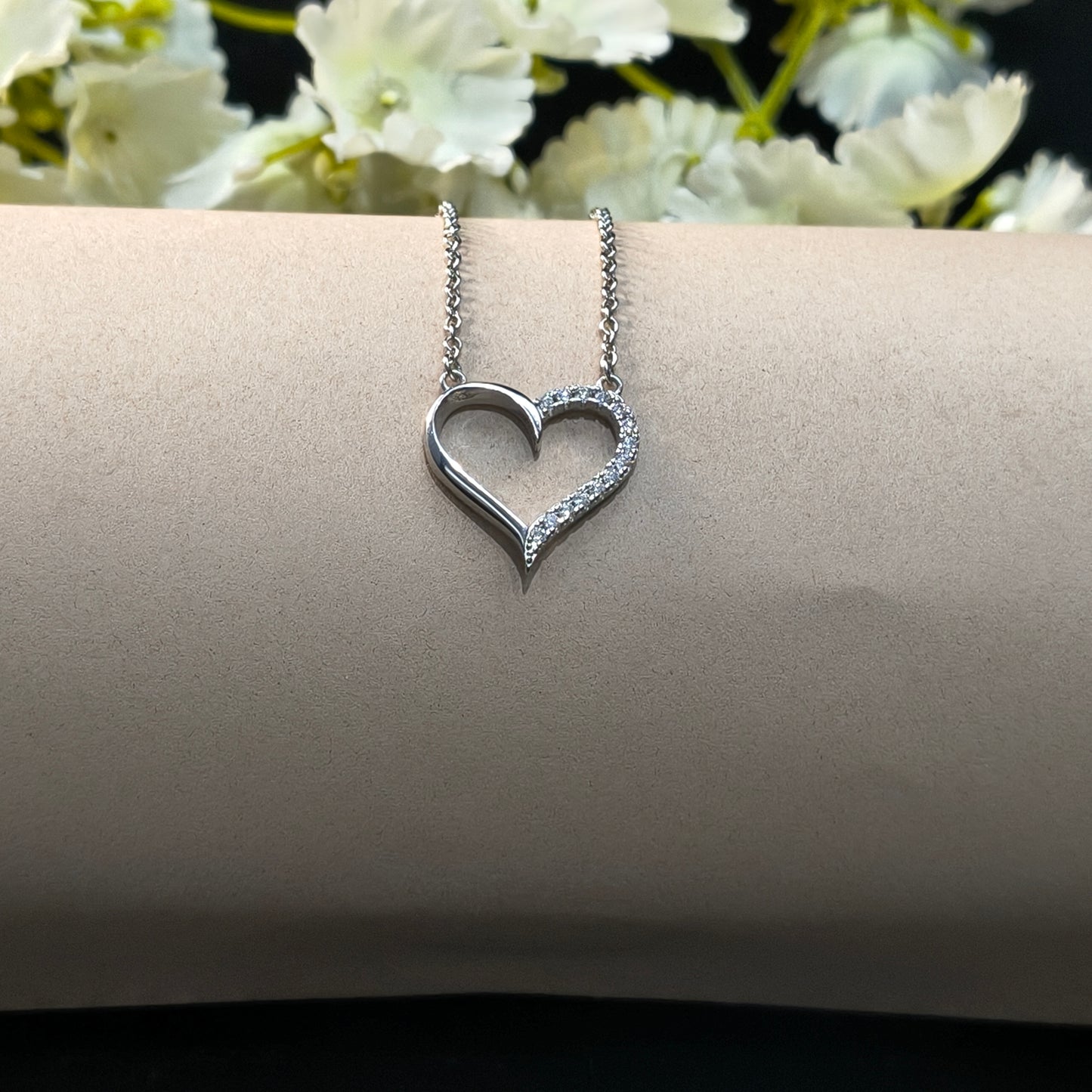 Silver Minimal Heart Pendant