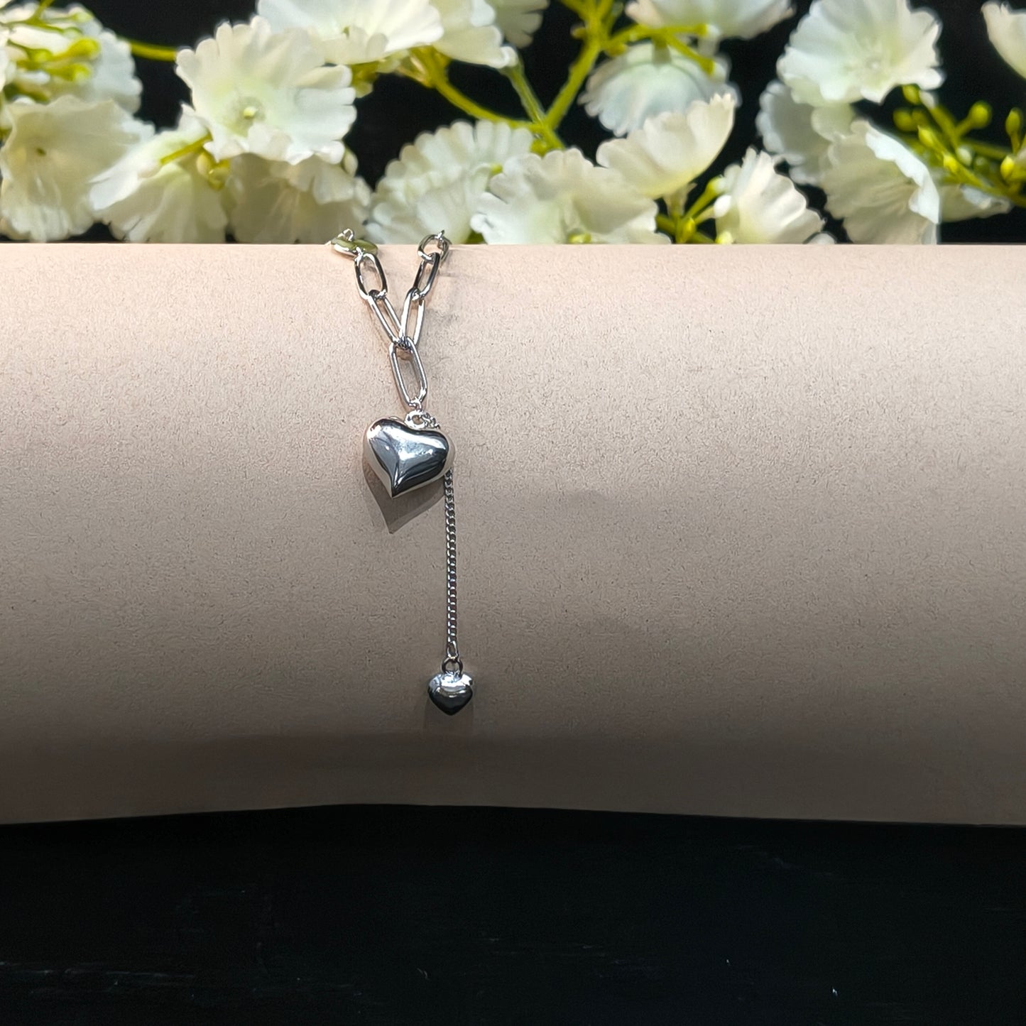 Silver Puffy Heart Pendant