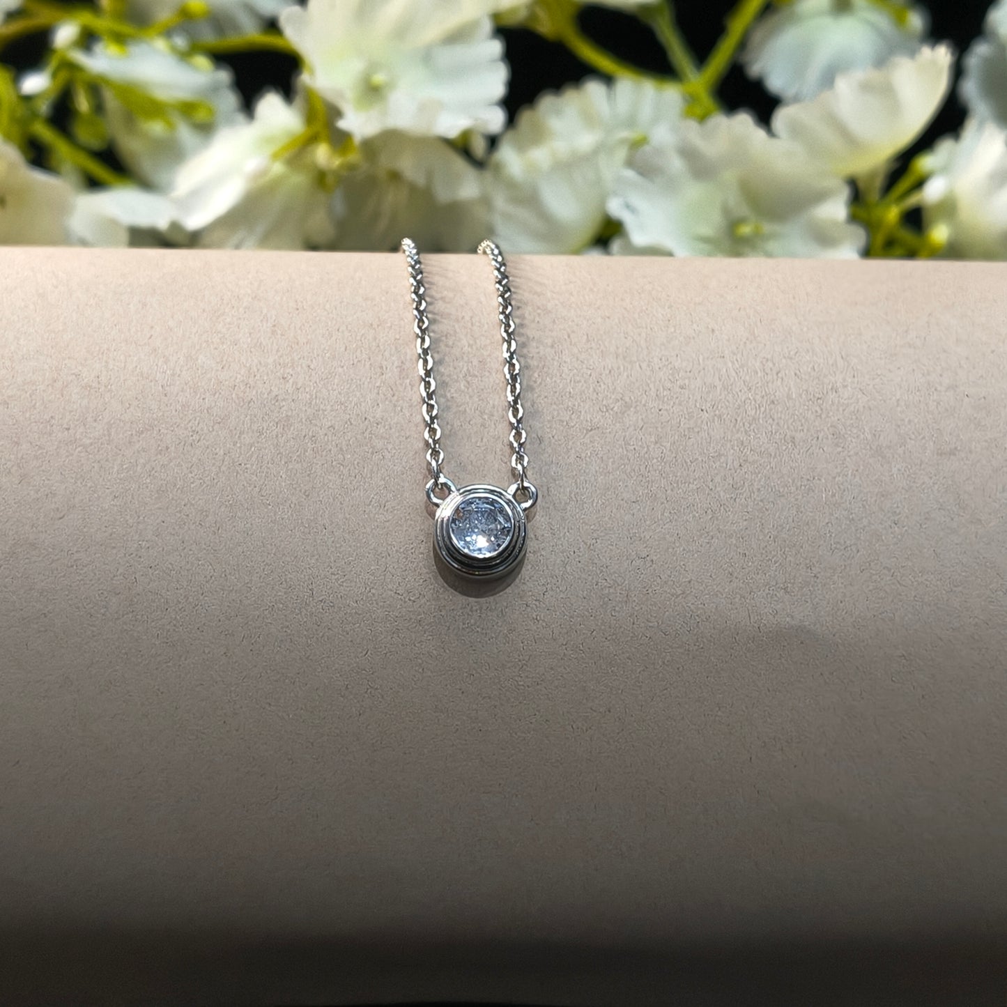 Silver Soliatire Pendant