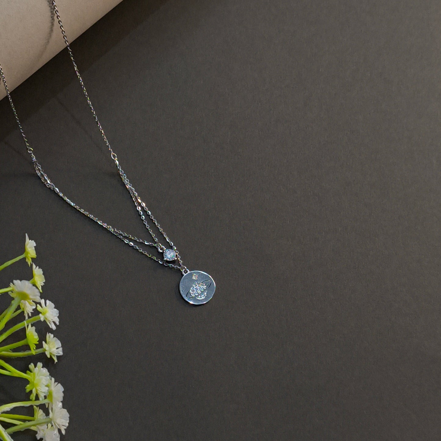 Silver Cosmic Orbit Pendant