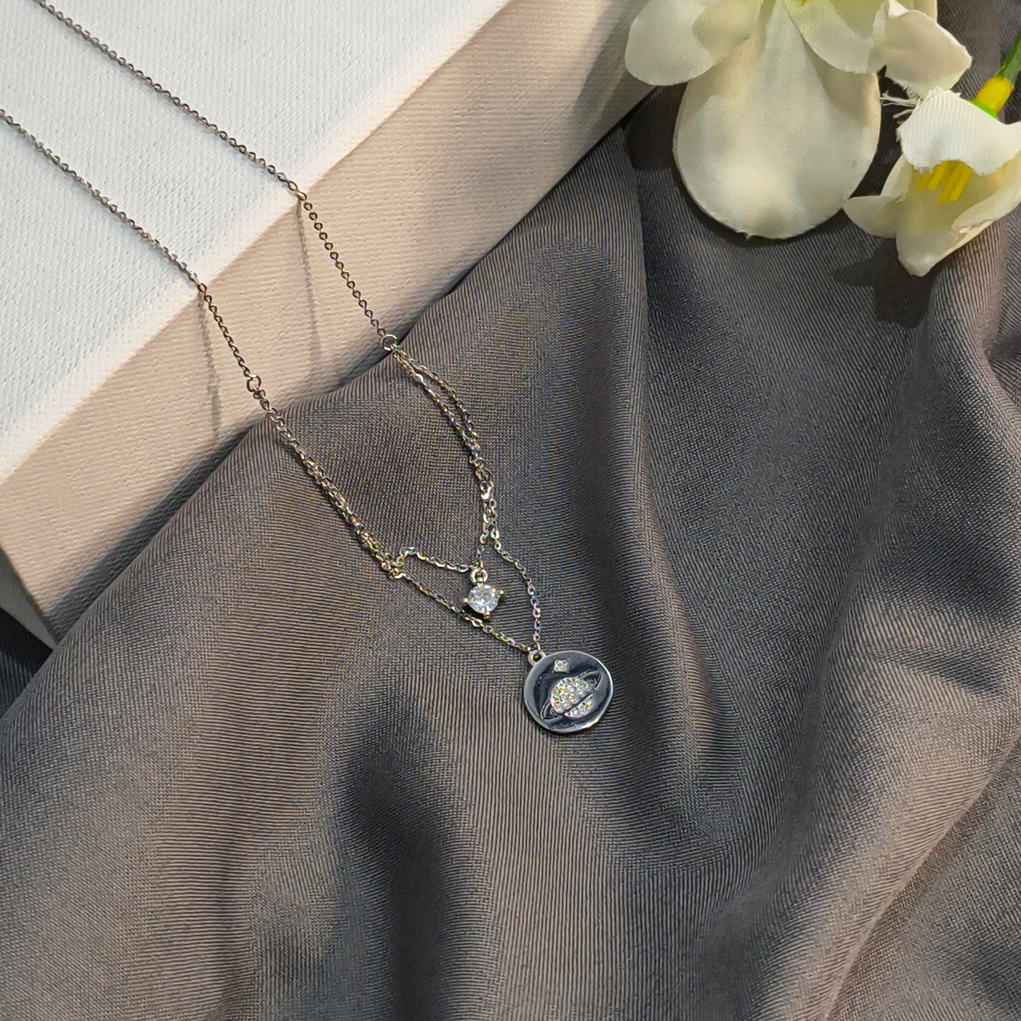 Silver Cosmic Orbit Pendant
