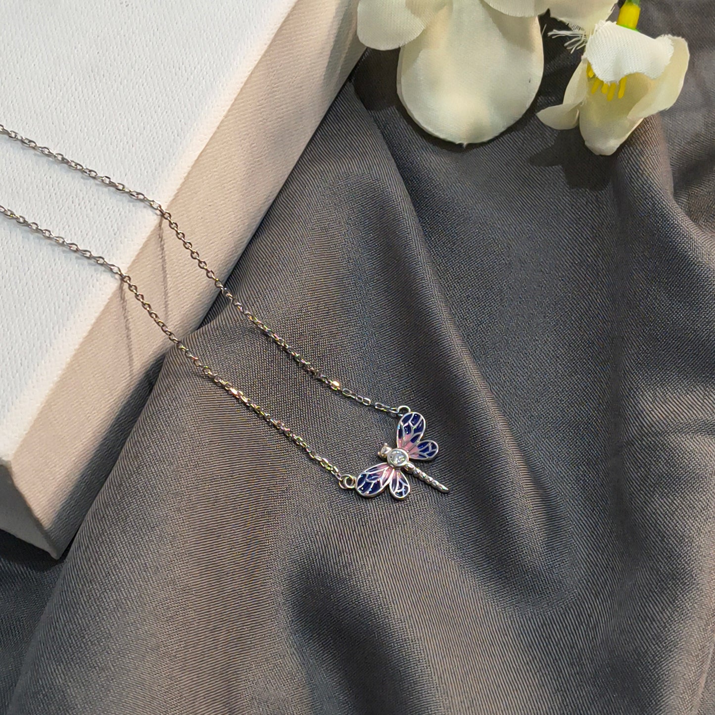 Silver Dragonfly Pendant