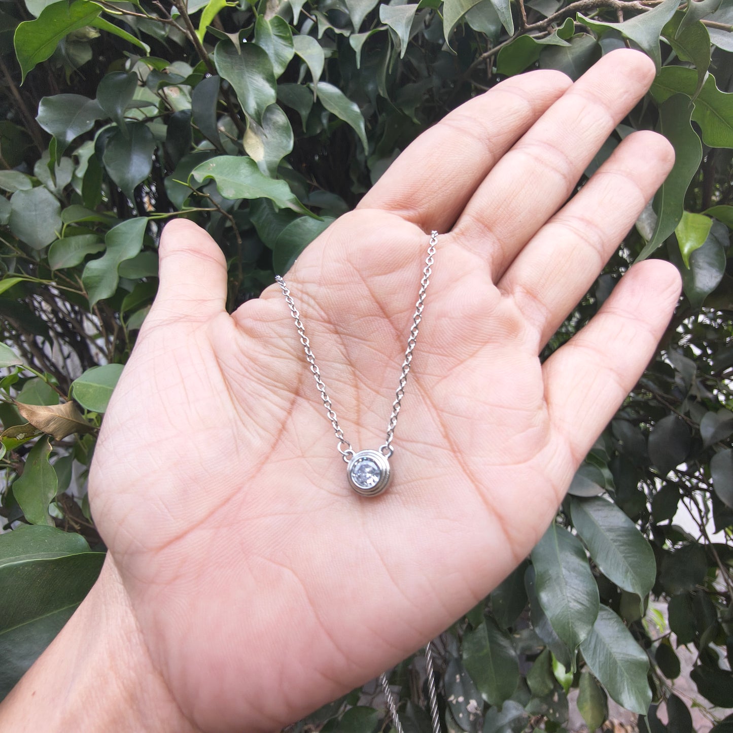 Silver Soliatire Pendant