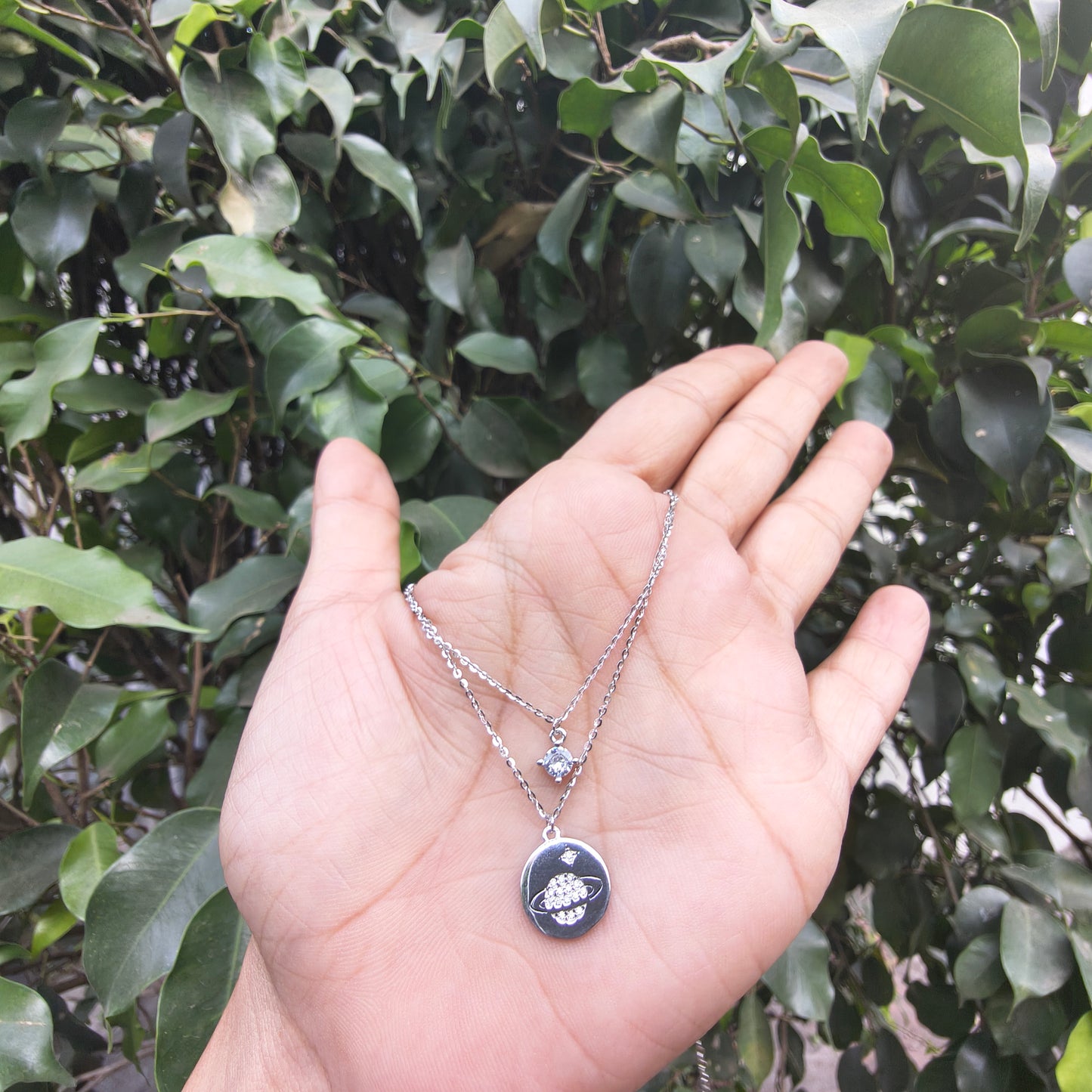 Silver Cosmic Orbit Pendant