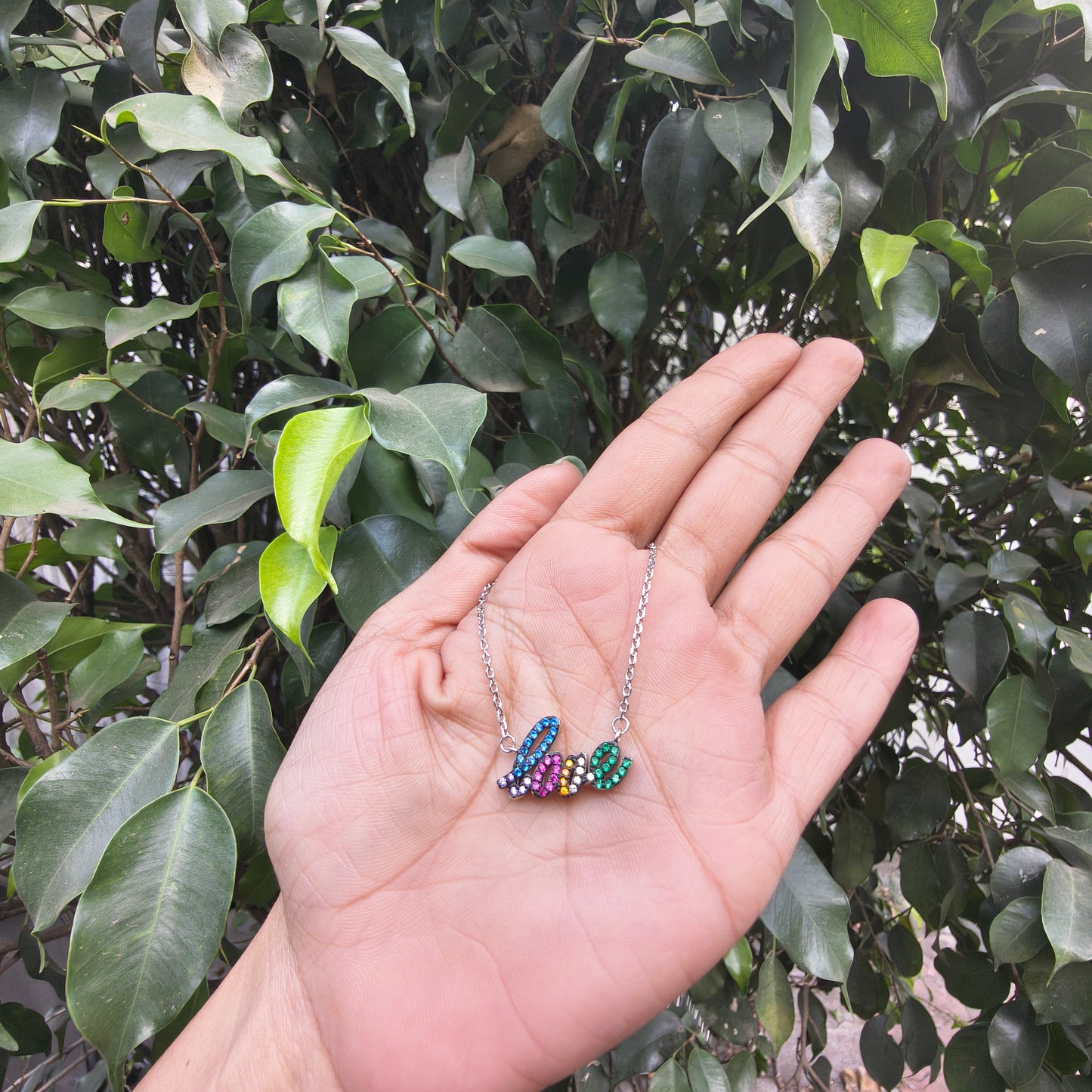 Silver Scrabble Love Pendant