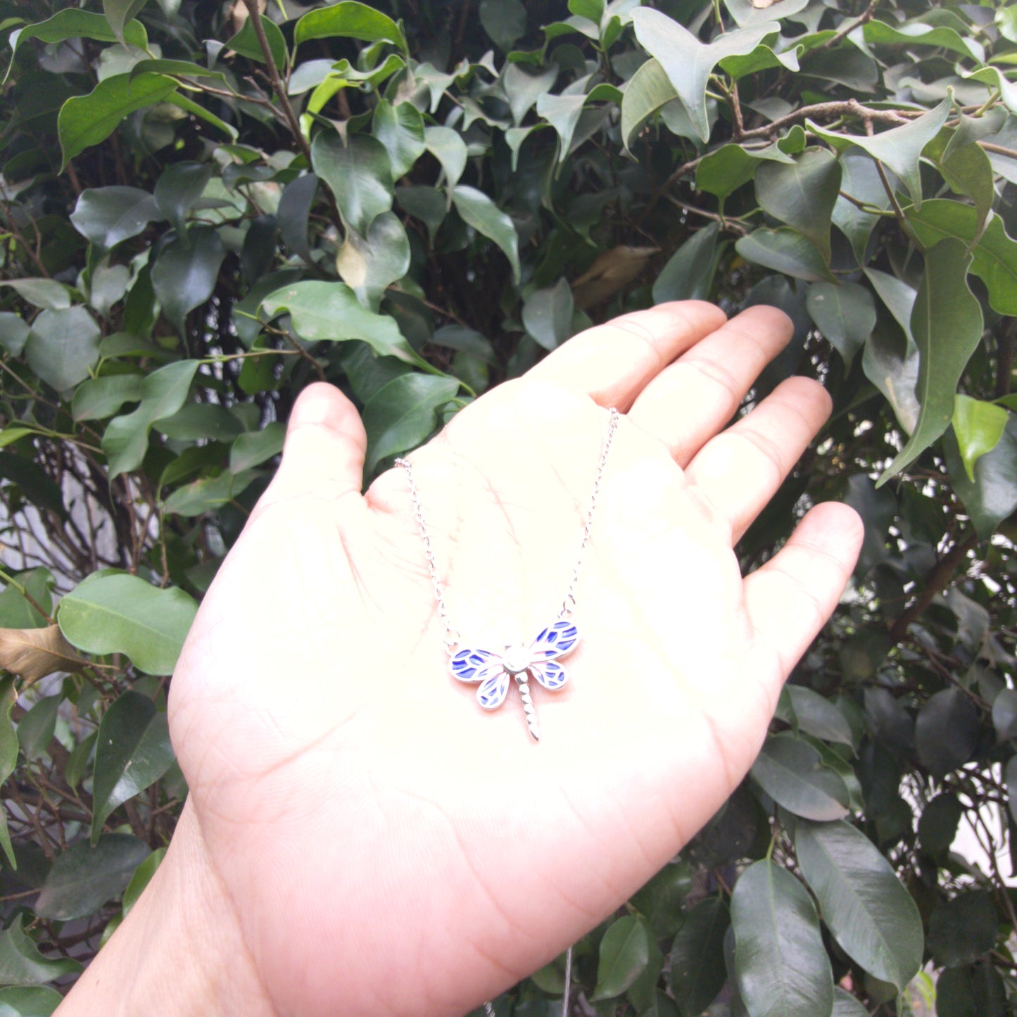 Silver Dragonfly Pendant