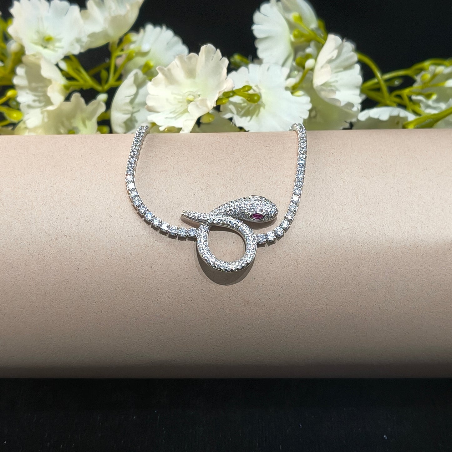 Silver Serpent Knot Bracelet