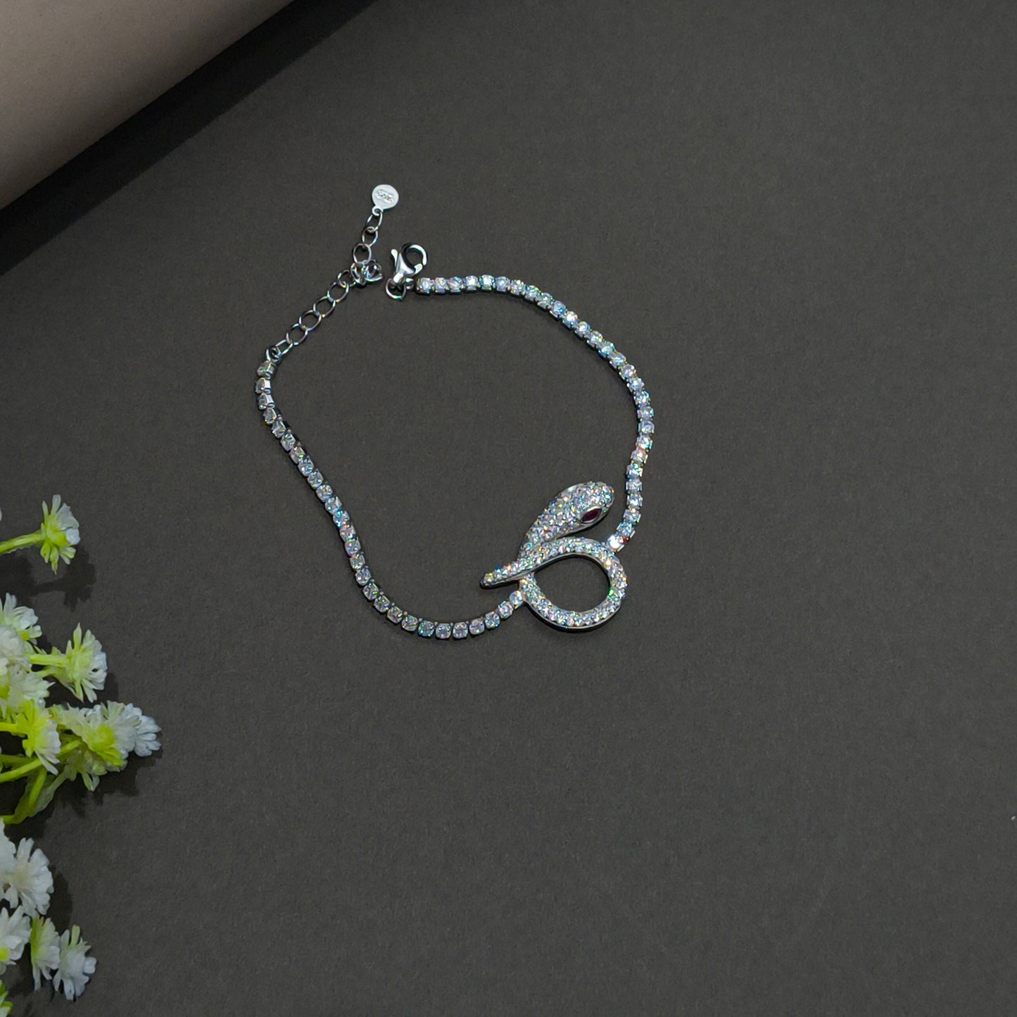 Silver Serpent Knot Bracelet