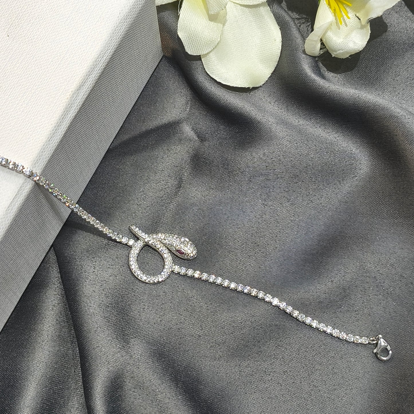 Silver Serpent Knot Bracelet