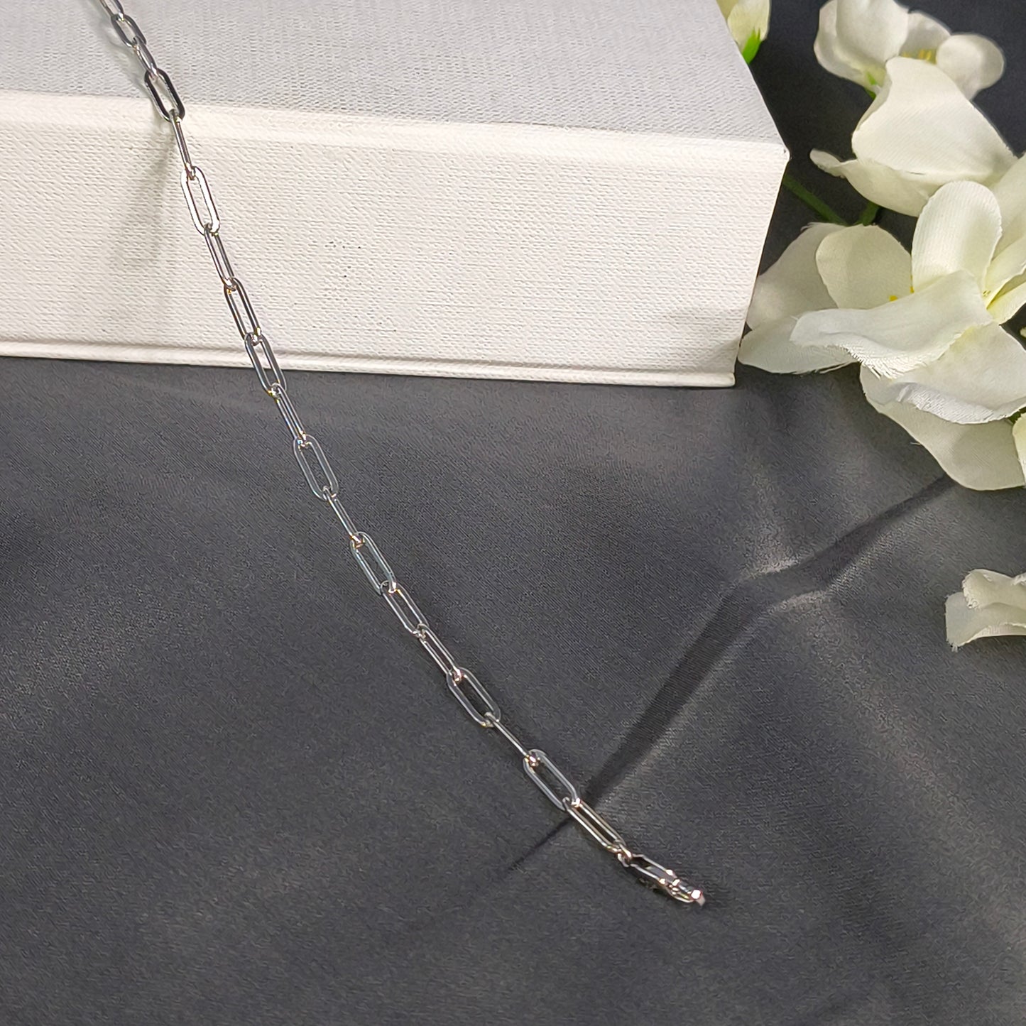 Silver Minimal Link Bracelet