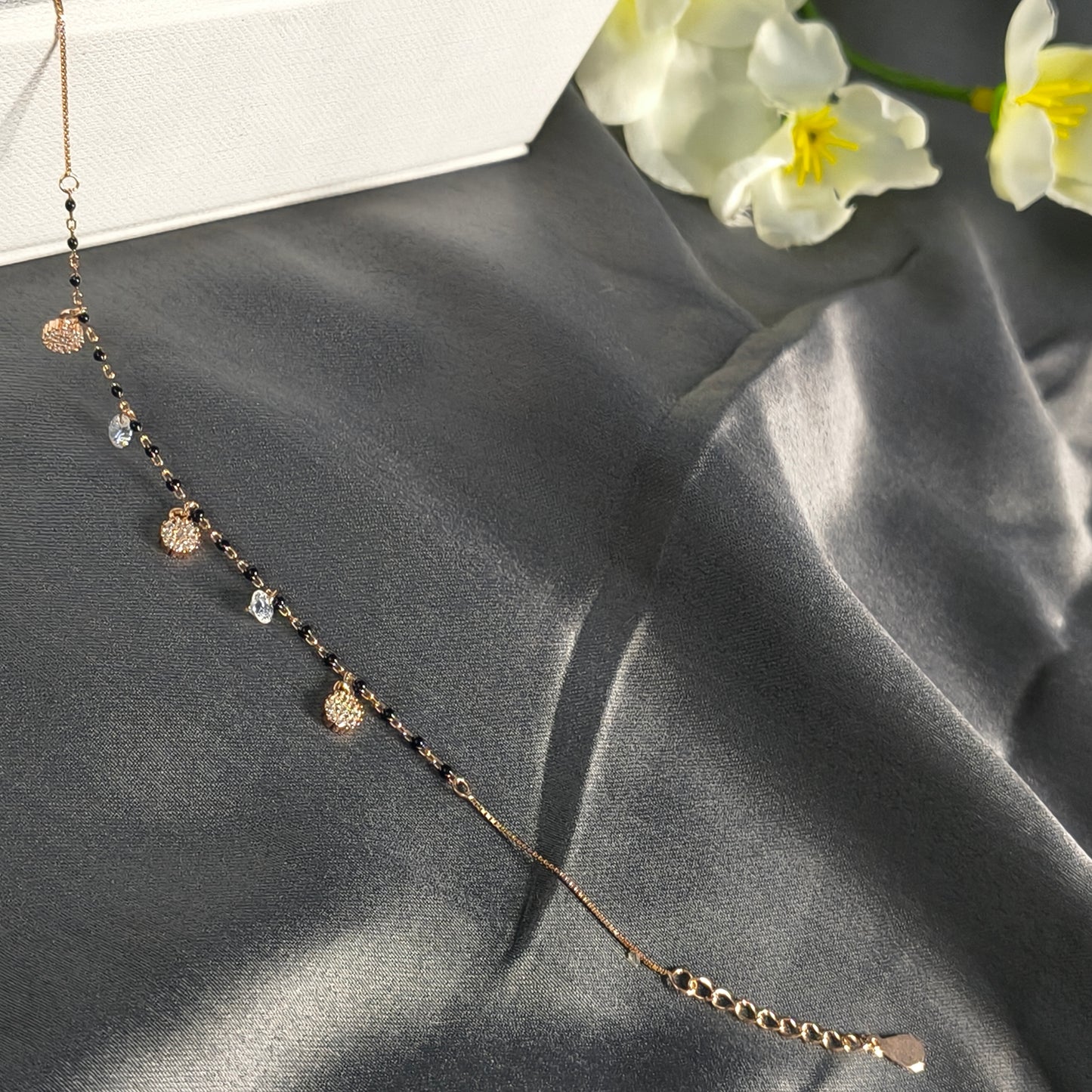 Rose Gold Plated Silver Starlight Charm Bracelet