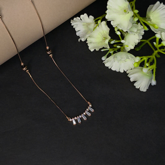 Rose Gold Plated Dewdrop Mangalsutra