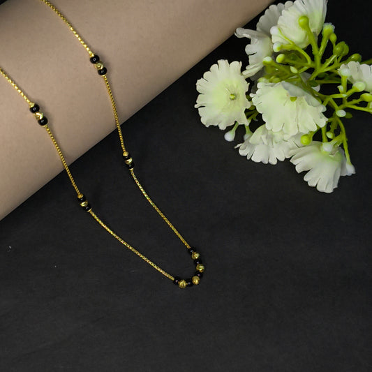 Gold Plated Silver Beads Mangalsutra