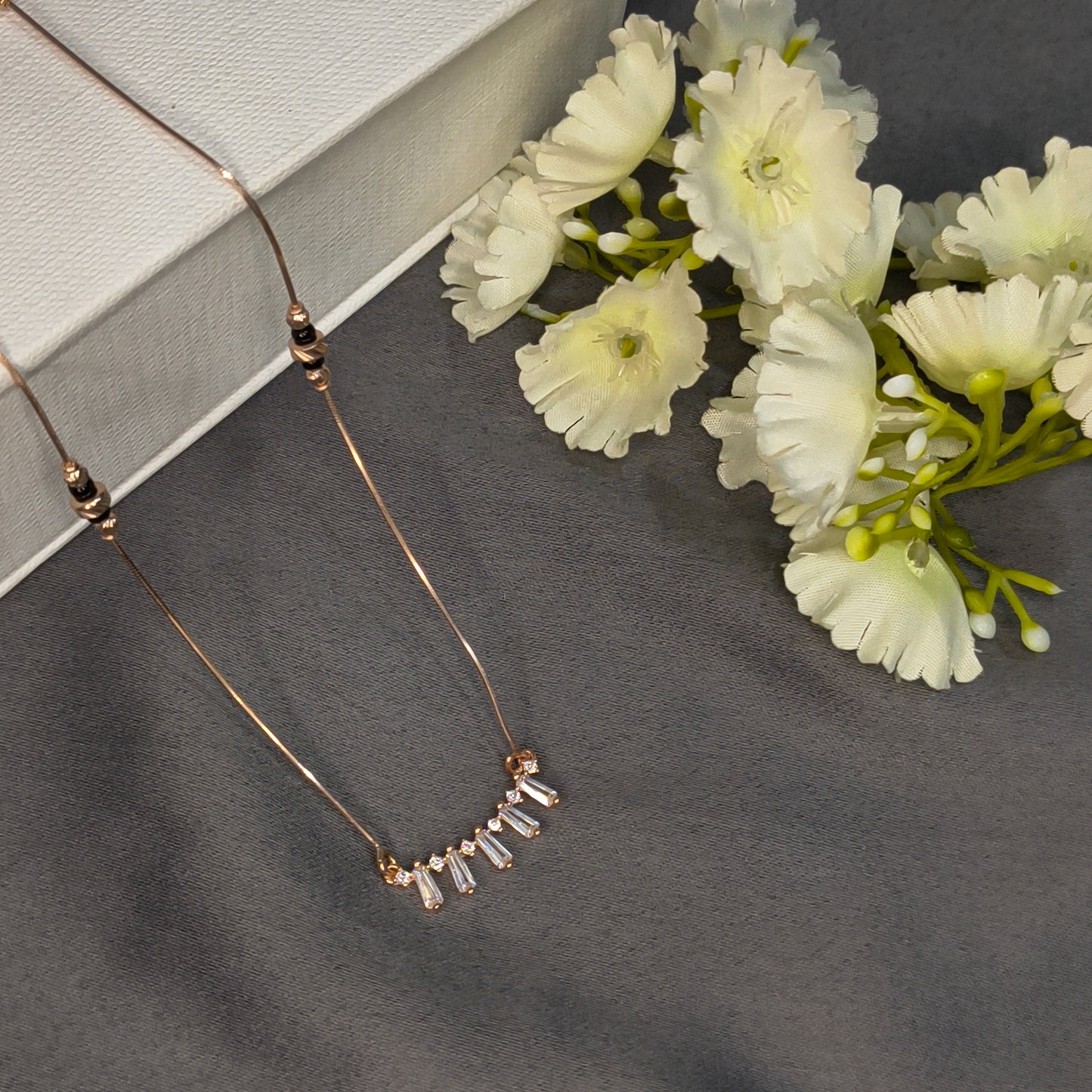 Rose Gold Plated Dewdrop Mangalsutra