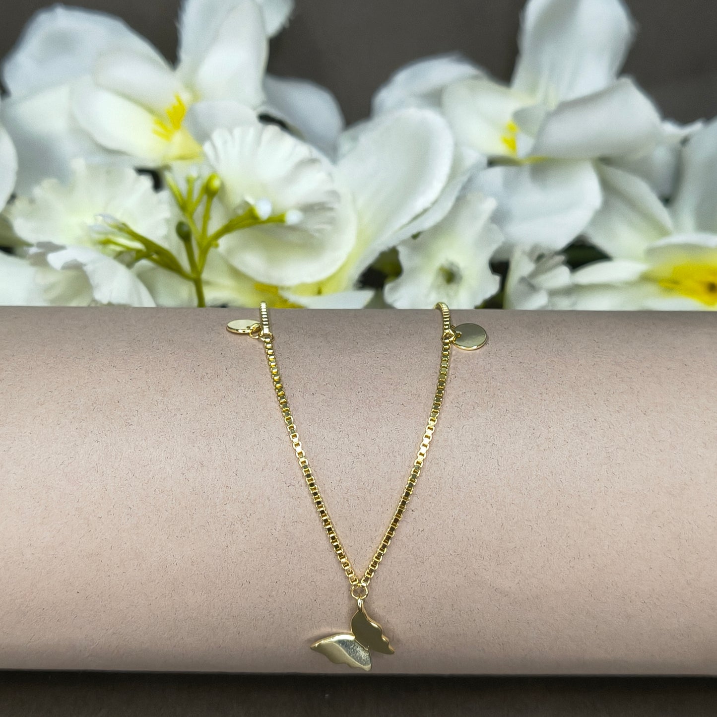 Gold Plated Butterfly Celeste Chain Necklace