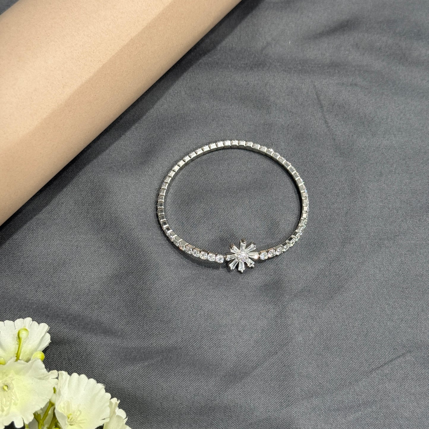 Silver Aurora Tennis Bracelet