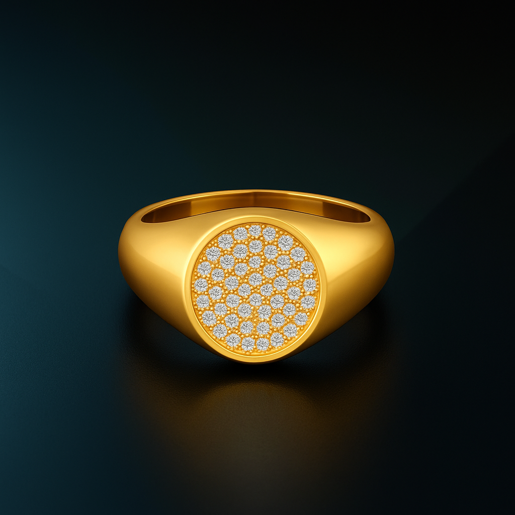 LAB Diamond Signet Ring