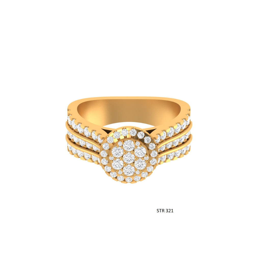 Square LAB Diamond Cluster Halo Engagement Ring with 14K Solid Gold