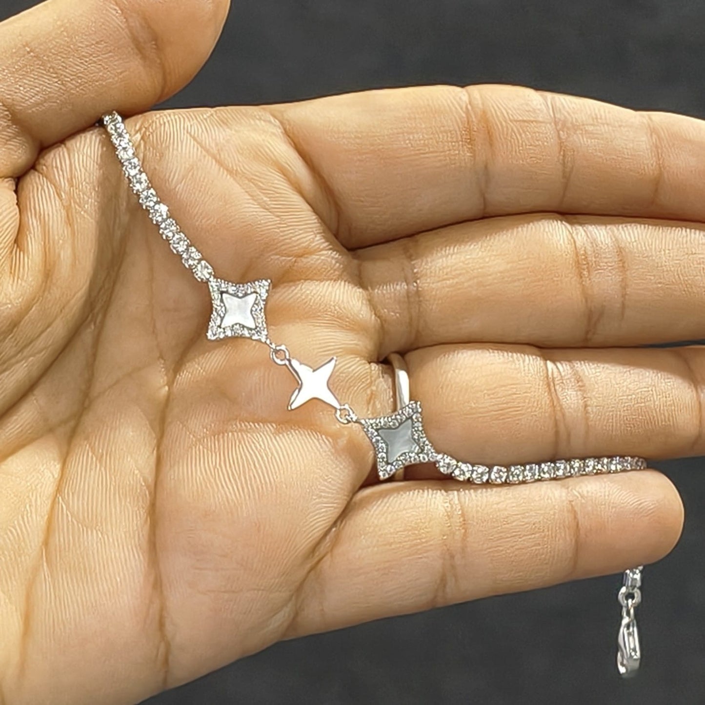 Silver Stardust Contrast Bracelet