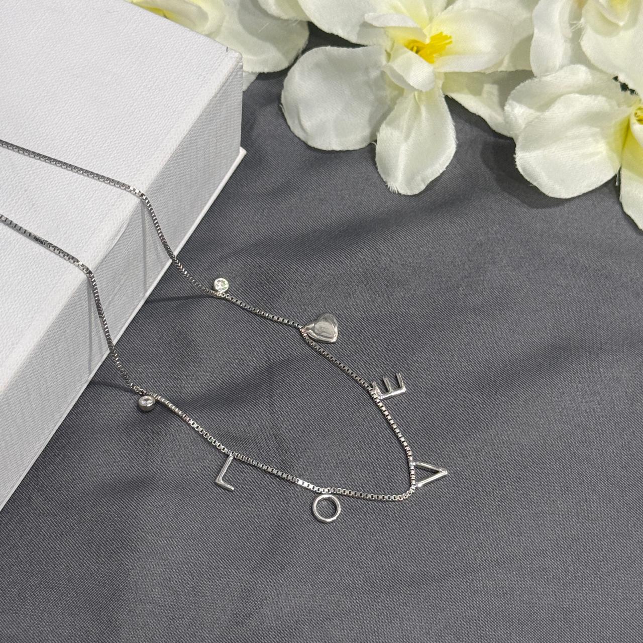 Silver LOVE Heart Pendant