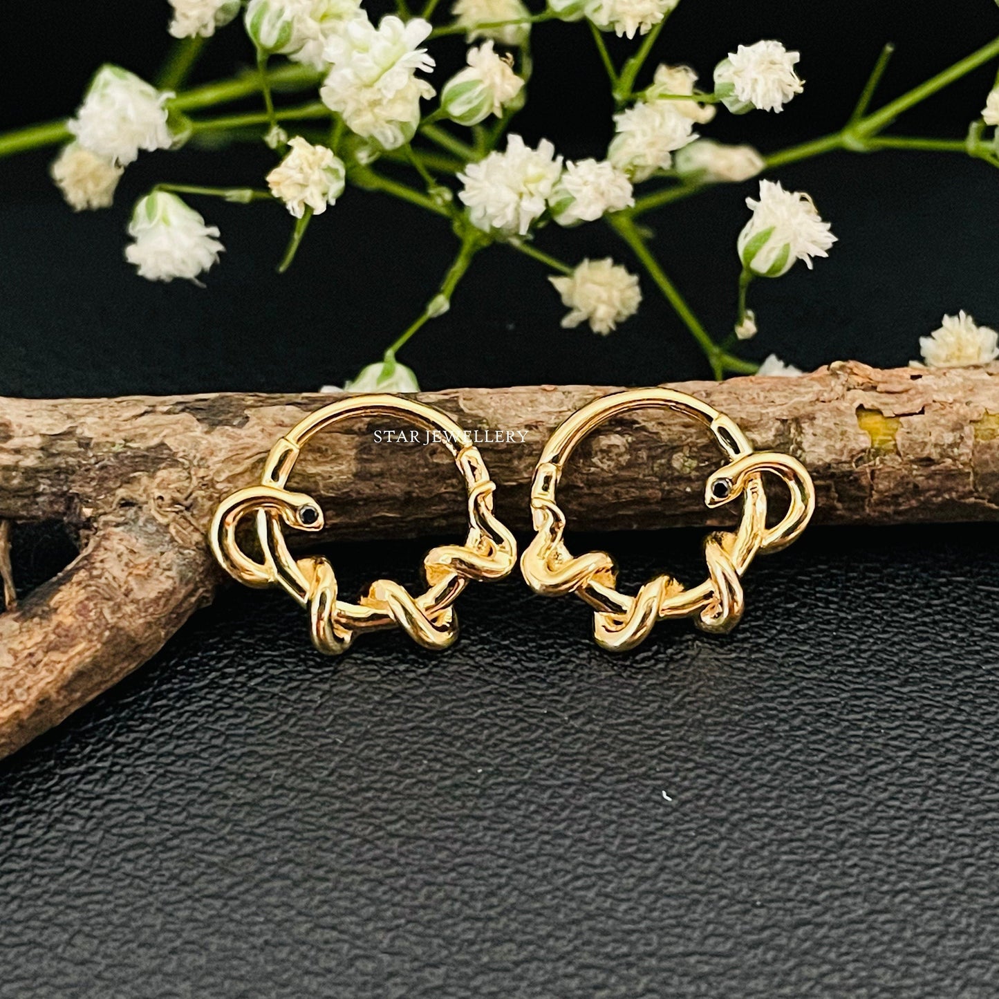Solid Gold Snake Septum Piercing
