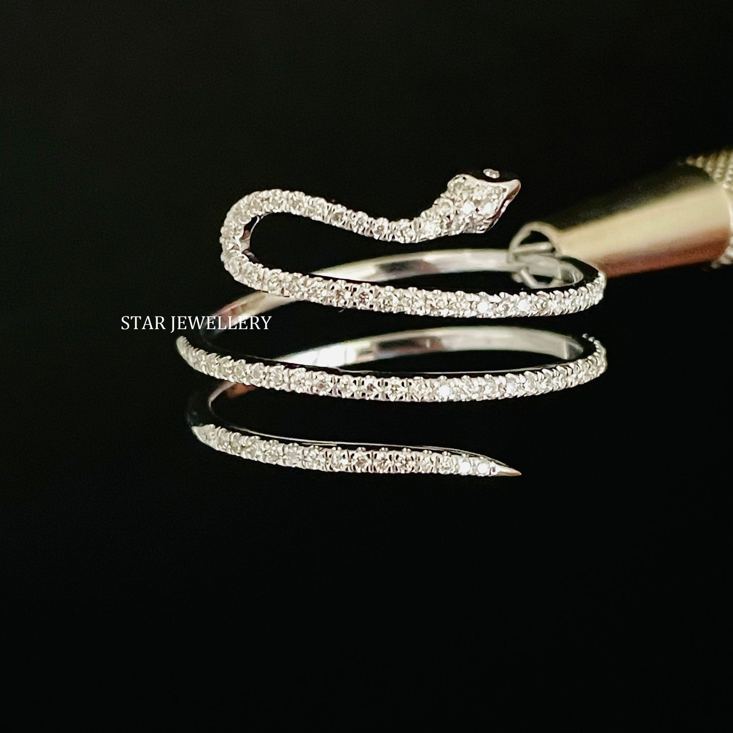 LAB Diamond Snake Ring