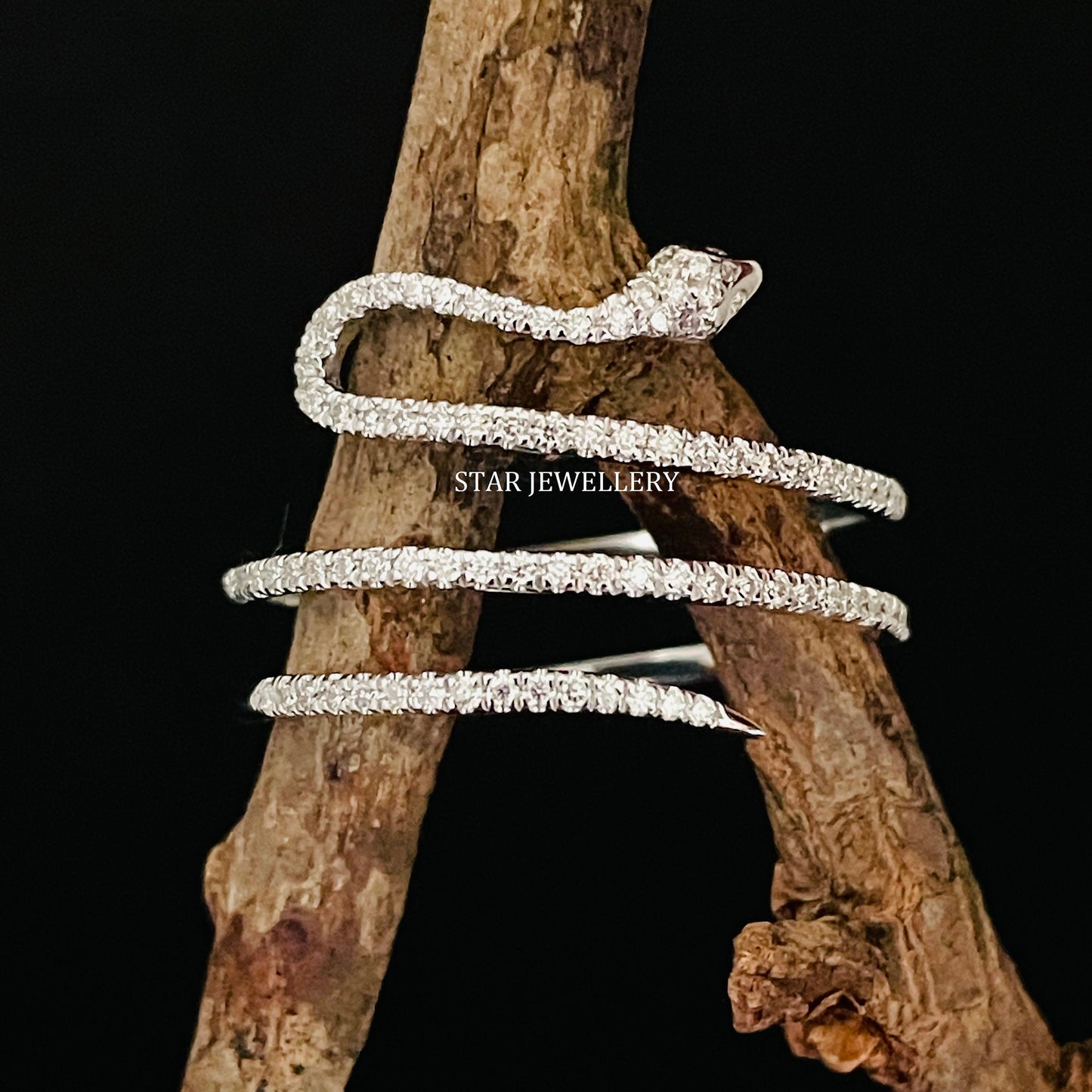 LAB Diamond Snake Ring