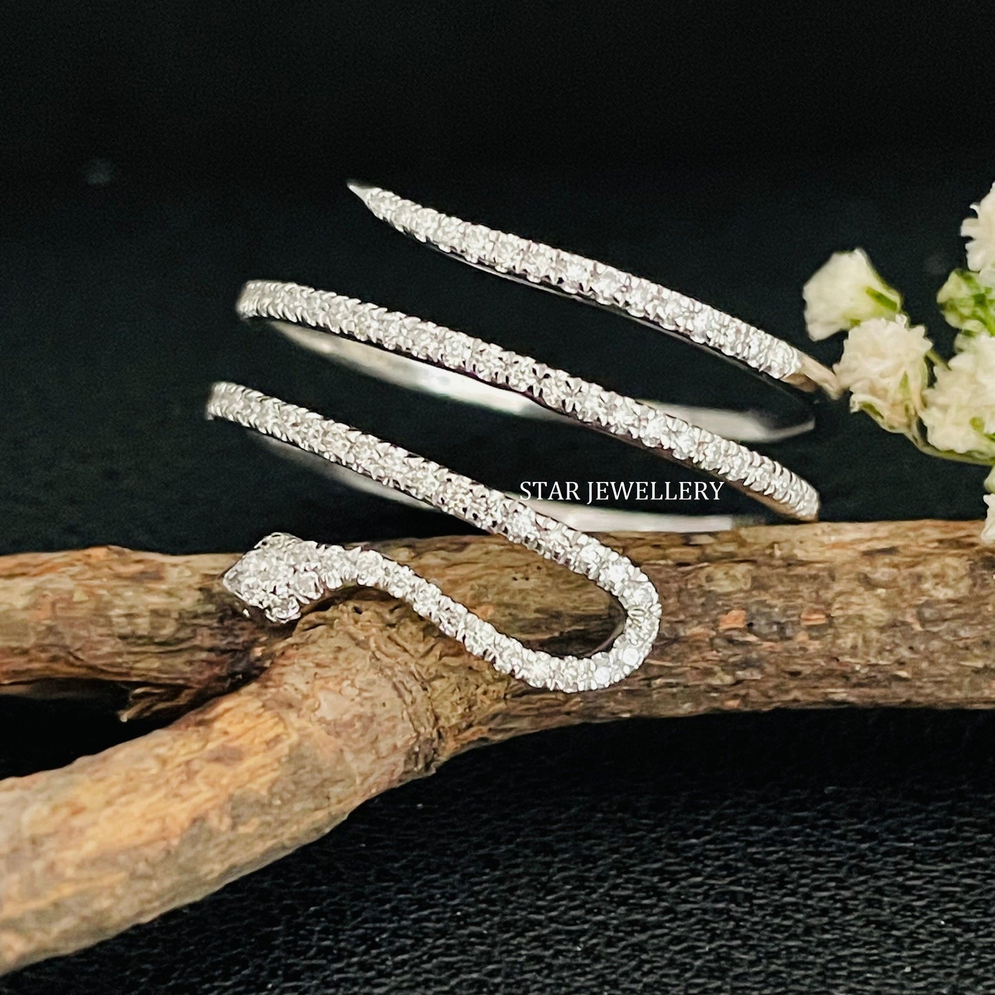 LAB Diamond Snake Ring