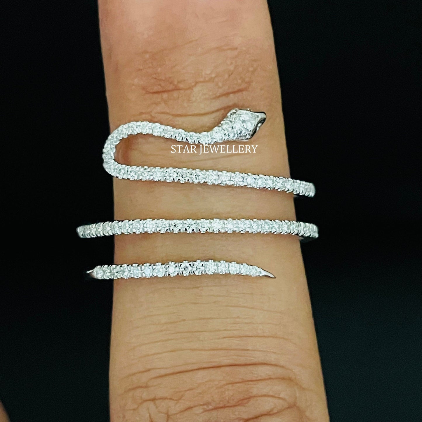 LAB Diamond Snake Ring