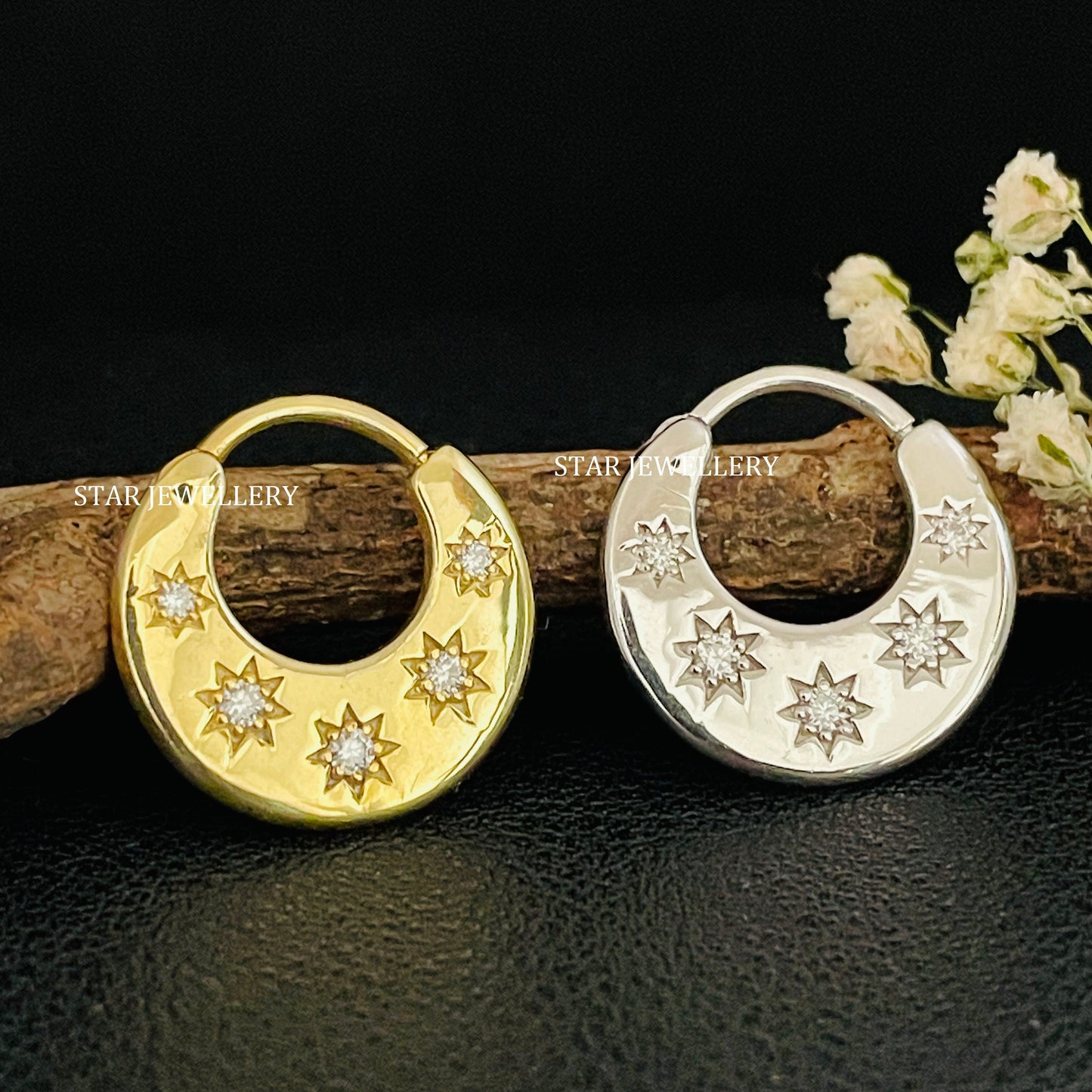 Lab Grown Diamond Crescent Septum Piercing