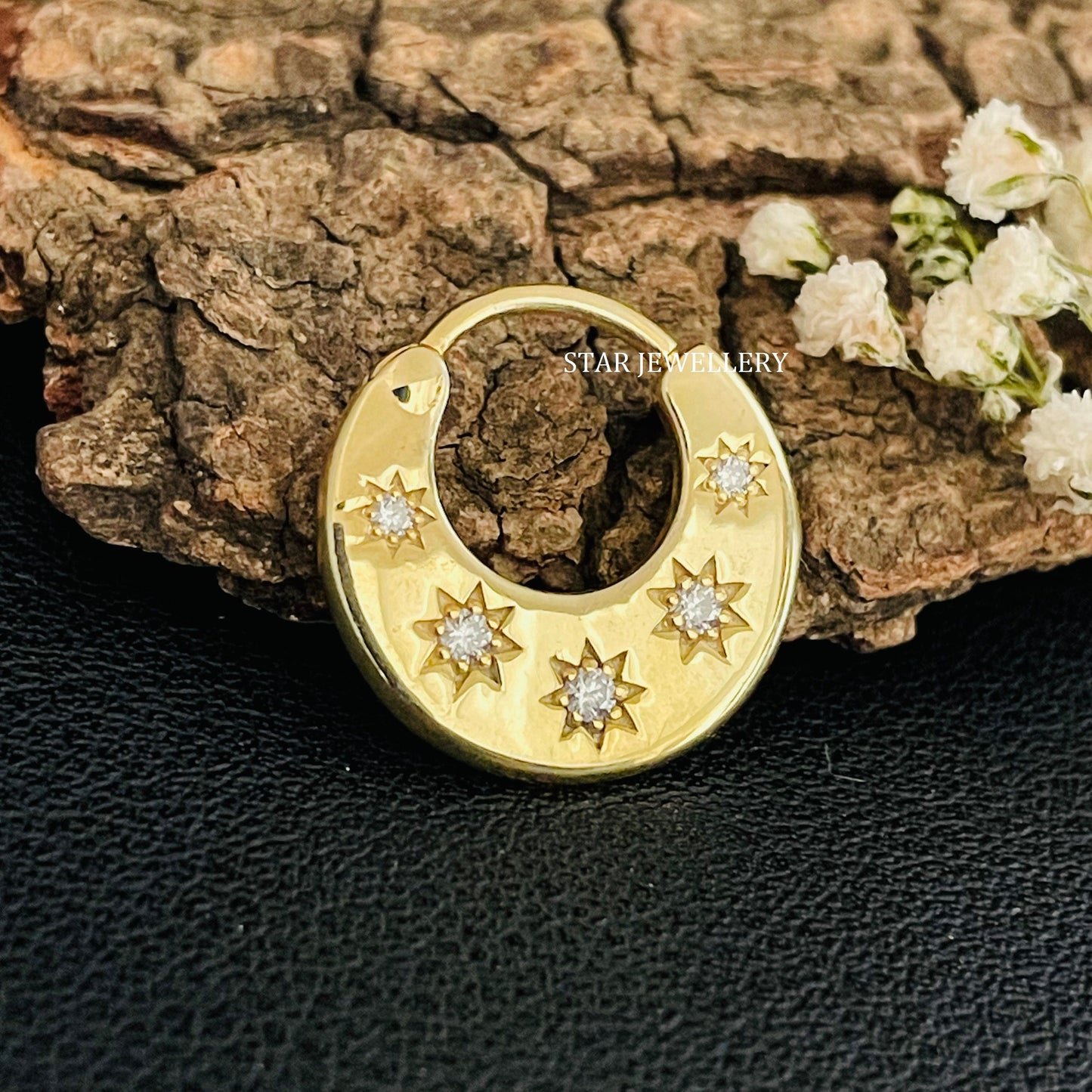 Lab Grown Diamond Crescent Septum Piercing