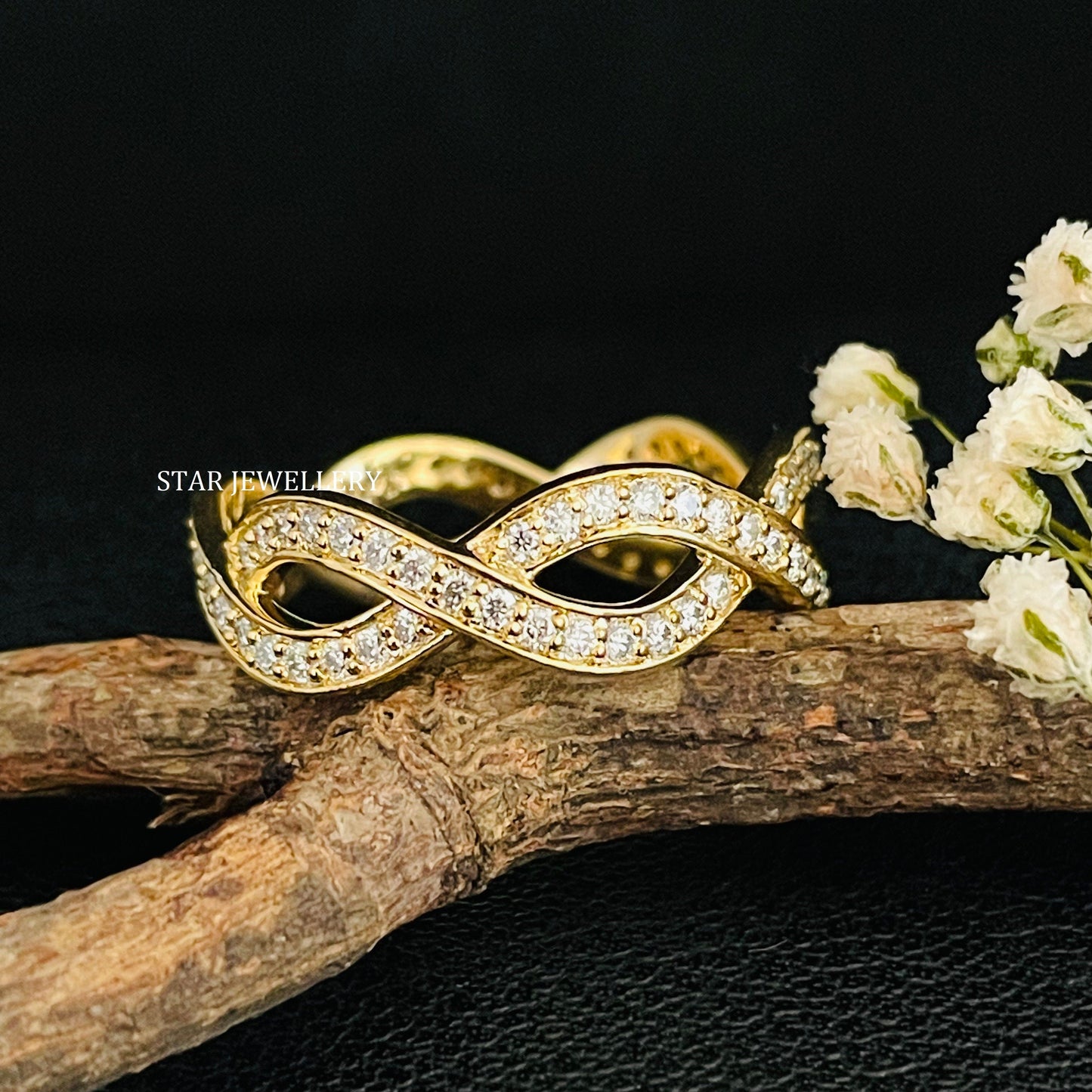 Lab Diamond Infinity Eternity Wedding Ring