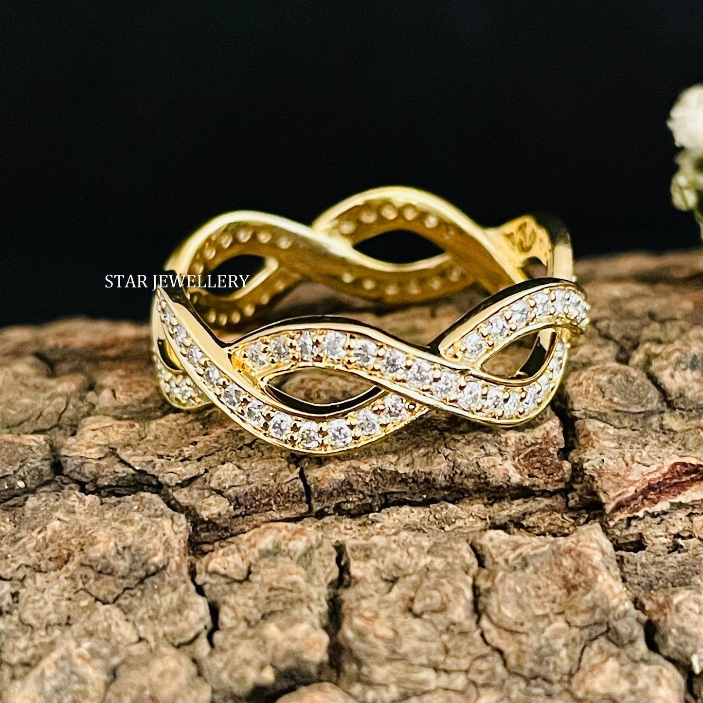Lab Diamond Infinity Eternity Wedding Ring