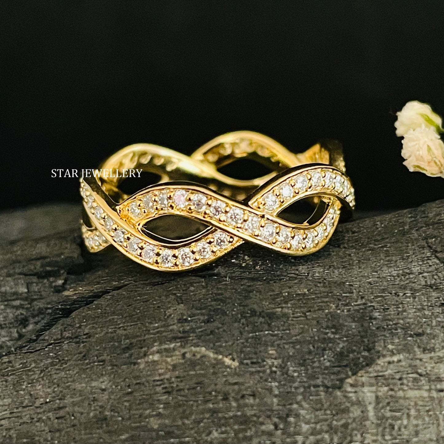 Lab Diamond Infinity Eternity Wedding Ring