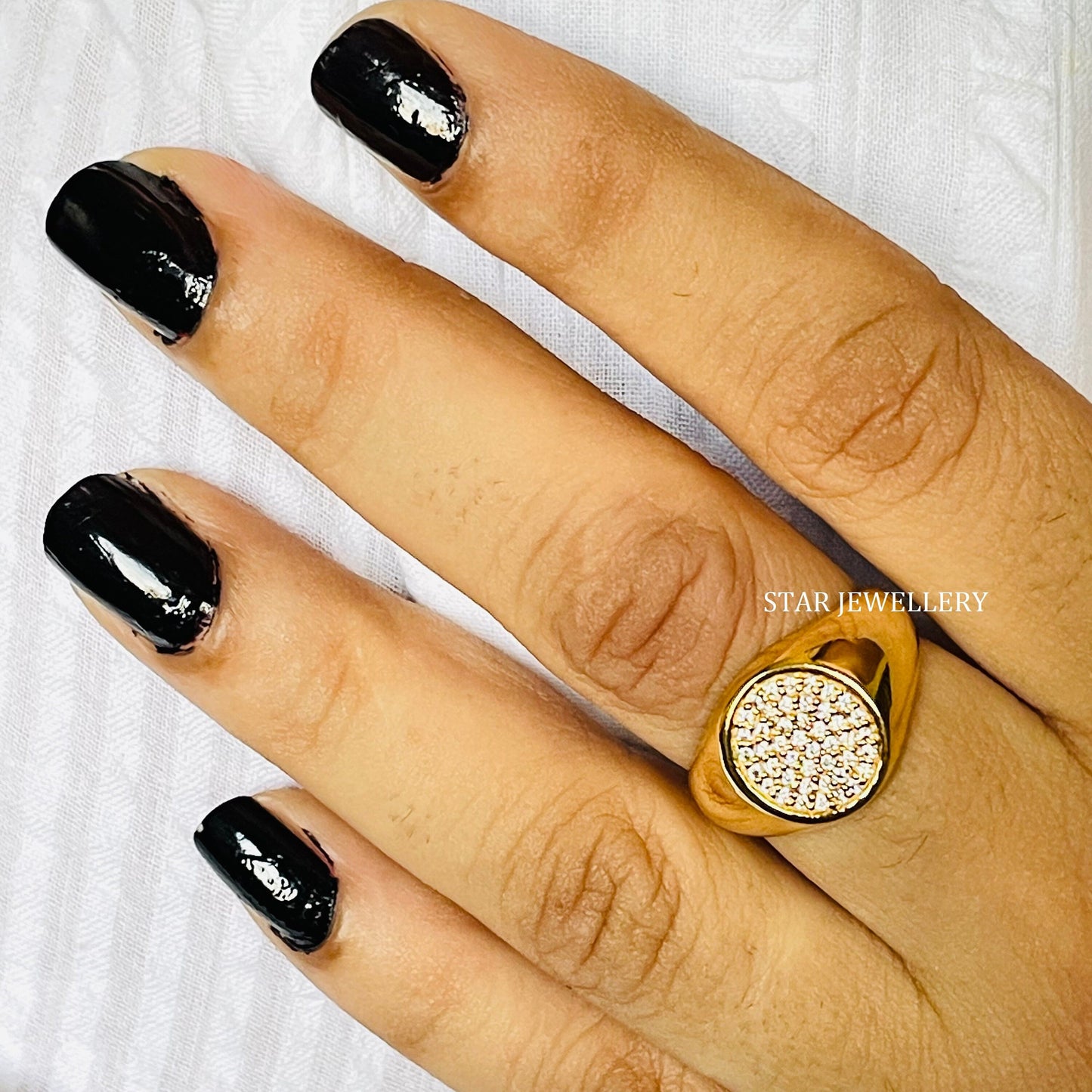 LAB Diamond Signet Ring