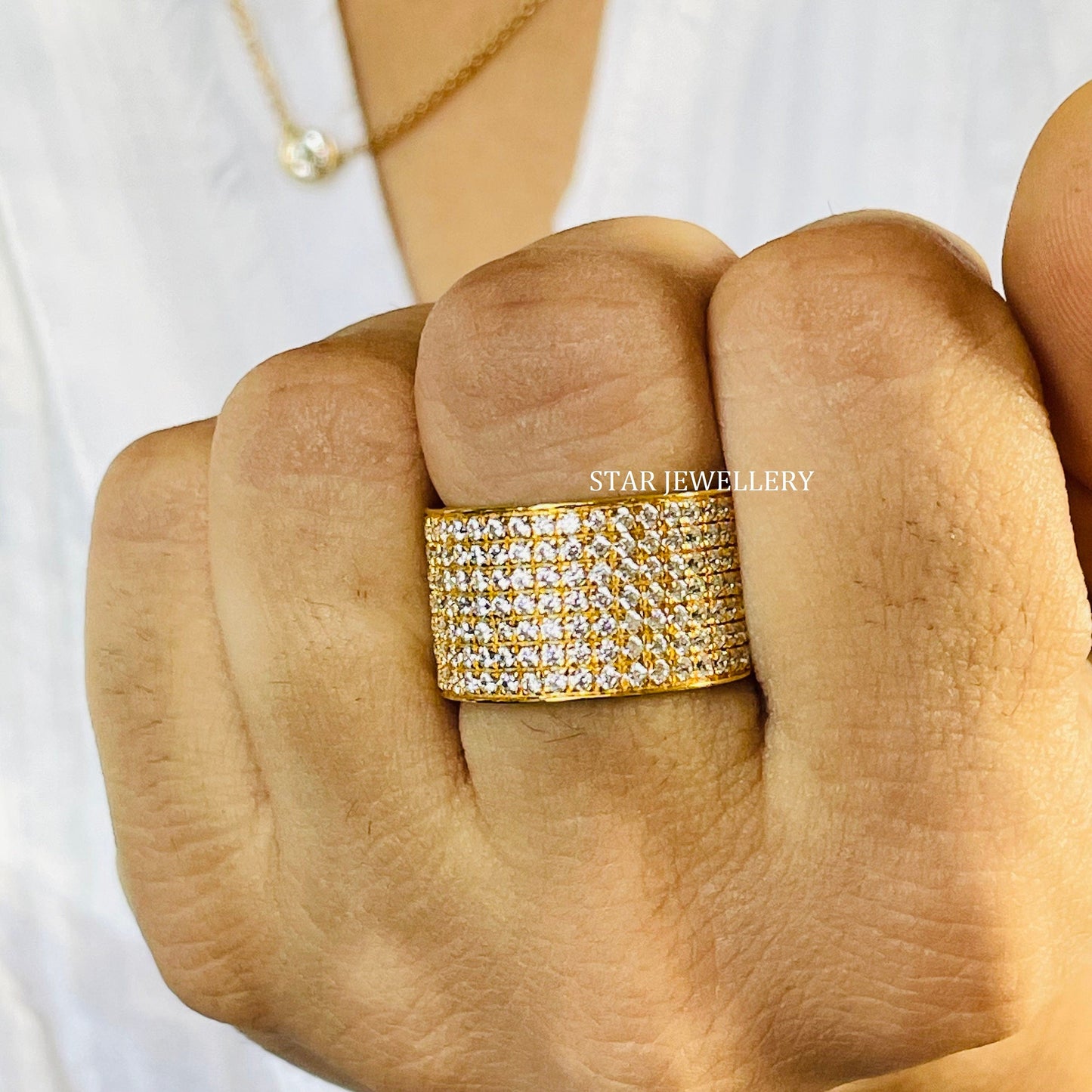 Unisex Lab Grown Diamond Cigar Ring